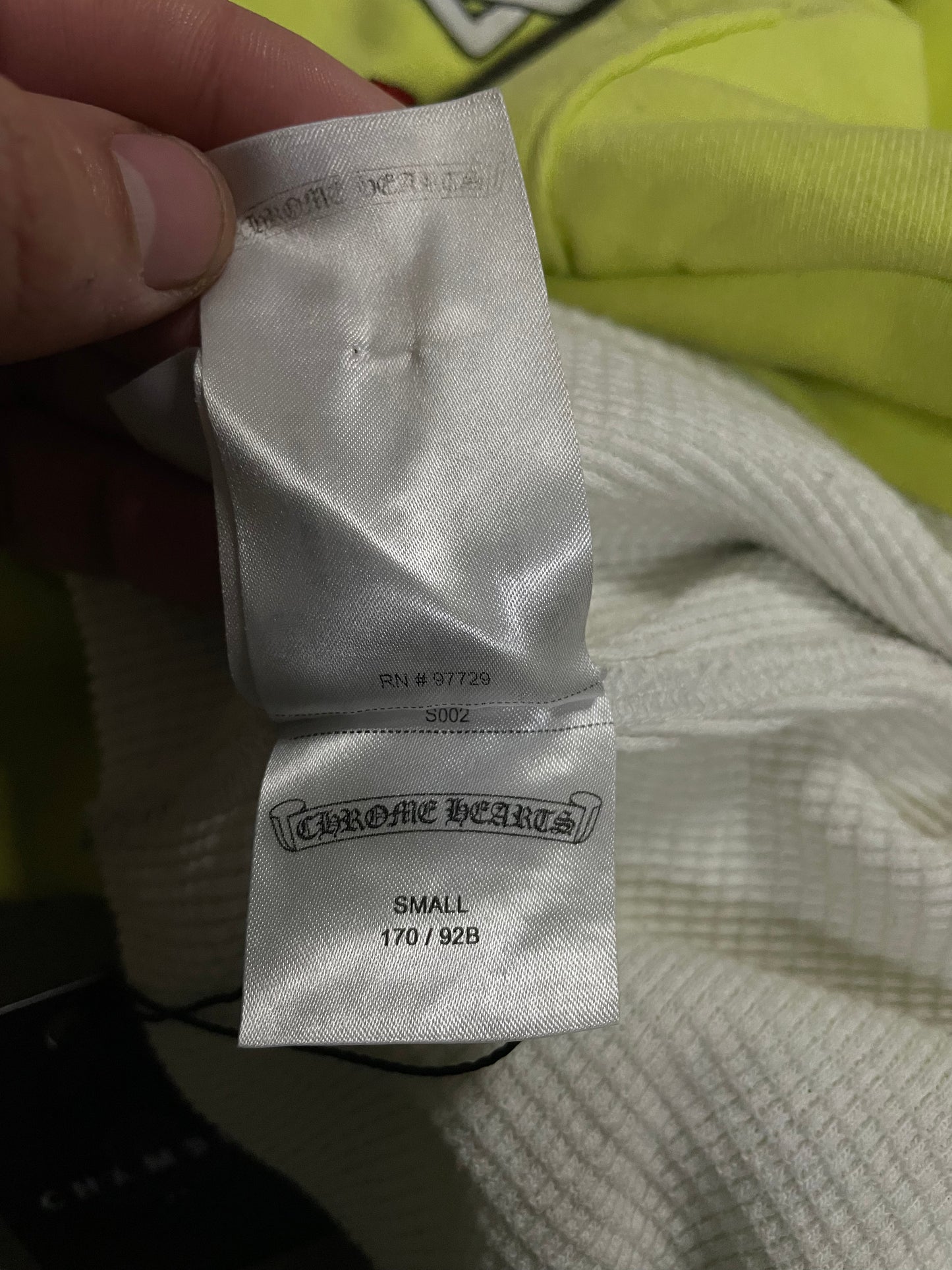 Chrome Hearts Matty Boy Link Thermal Zip Up (Missing Zip) Used Small