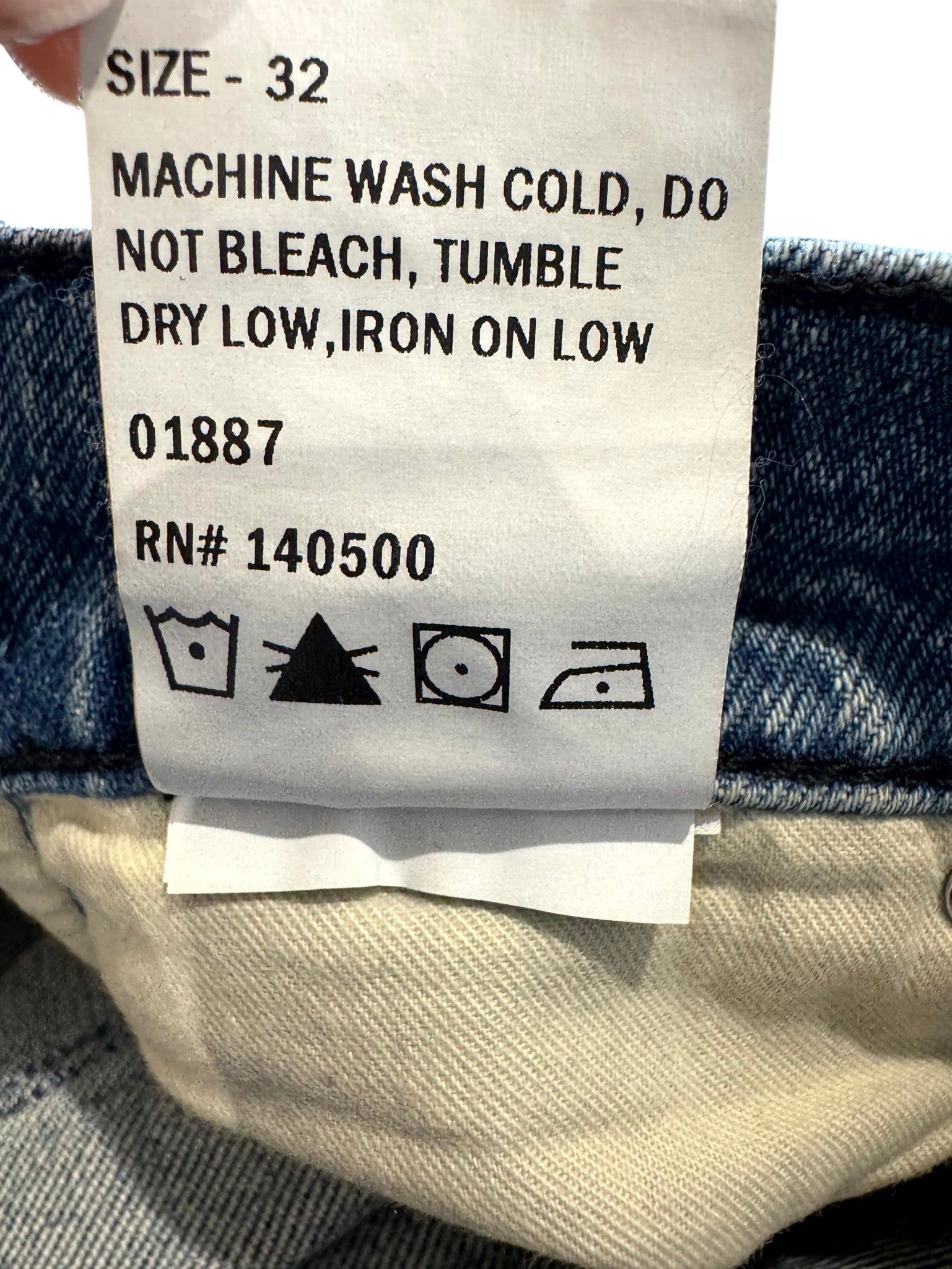 RTA Embroidered Logo Light Wash Jeans