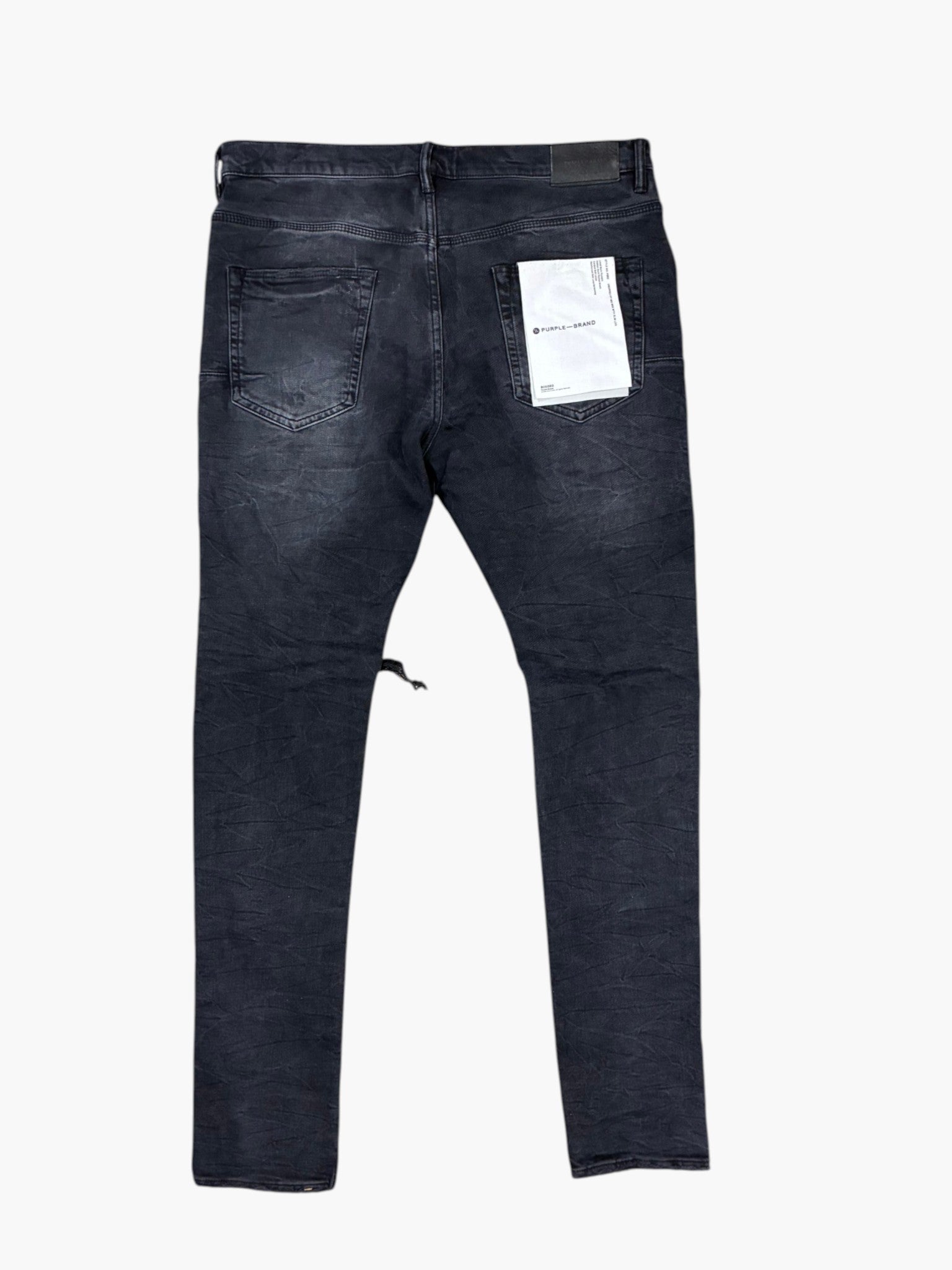Purple Blowout Ripped Black Jeans