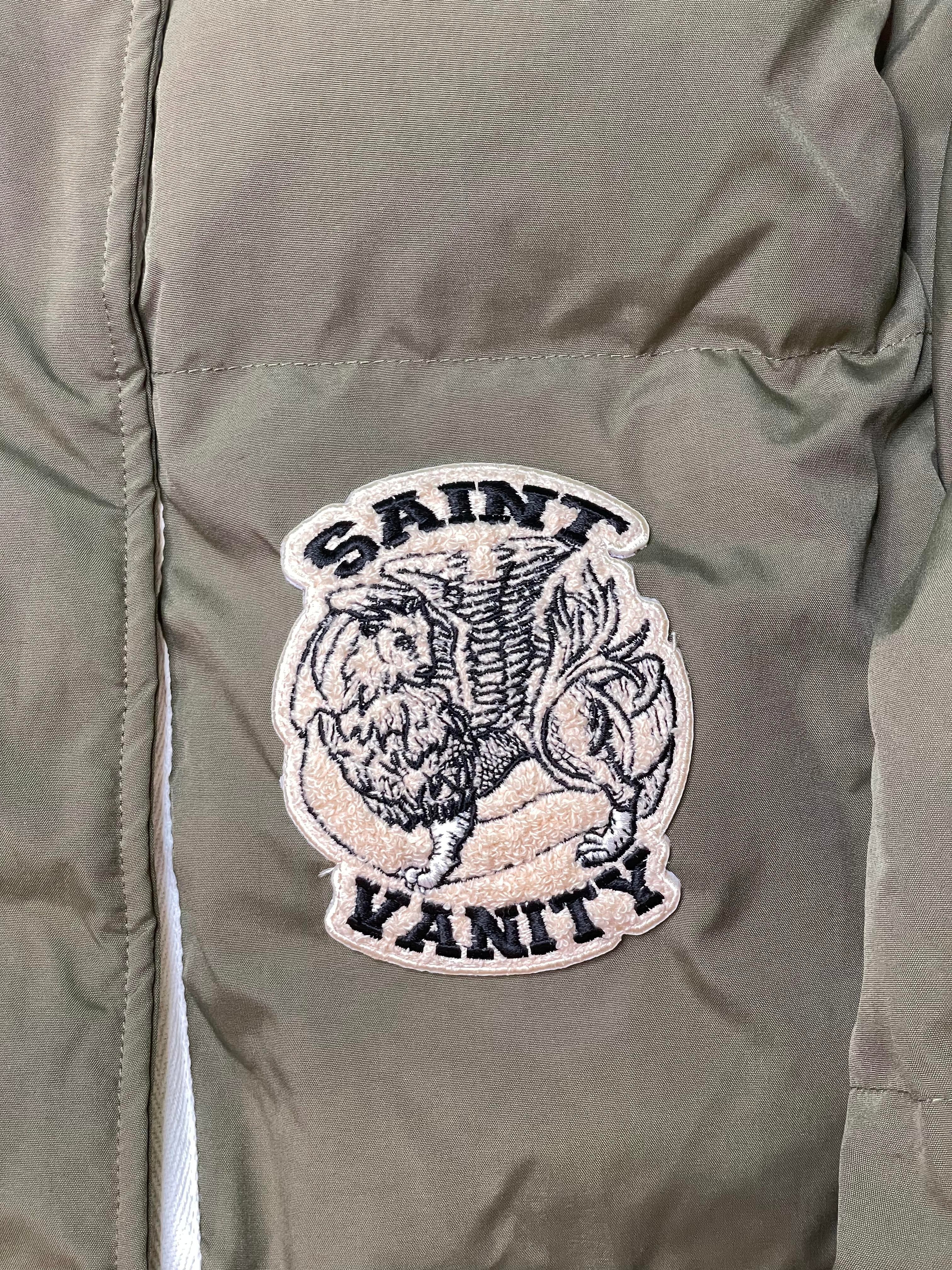 Saint Vanity Olive Puffer Coat