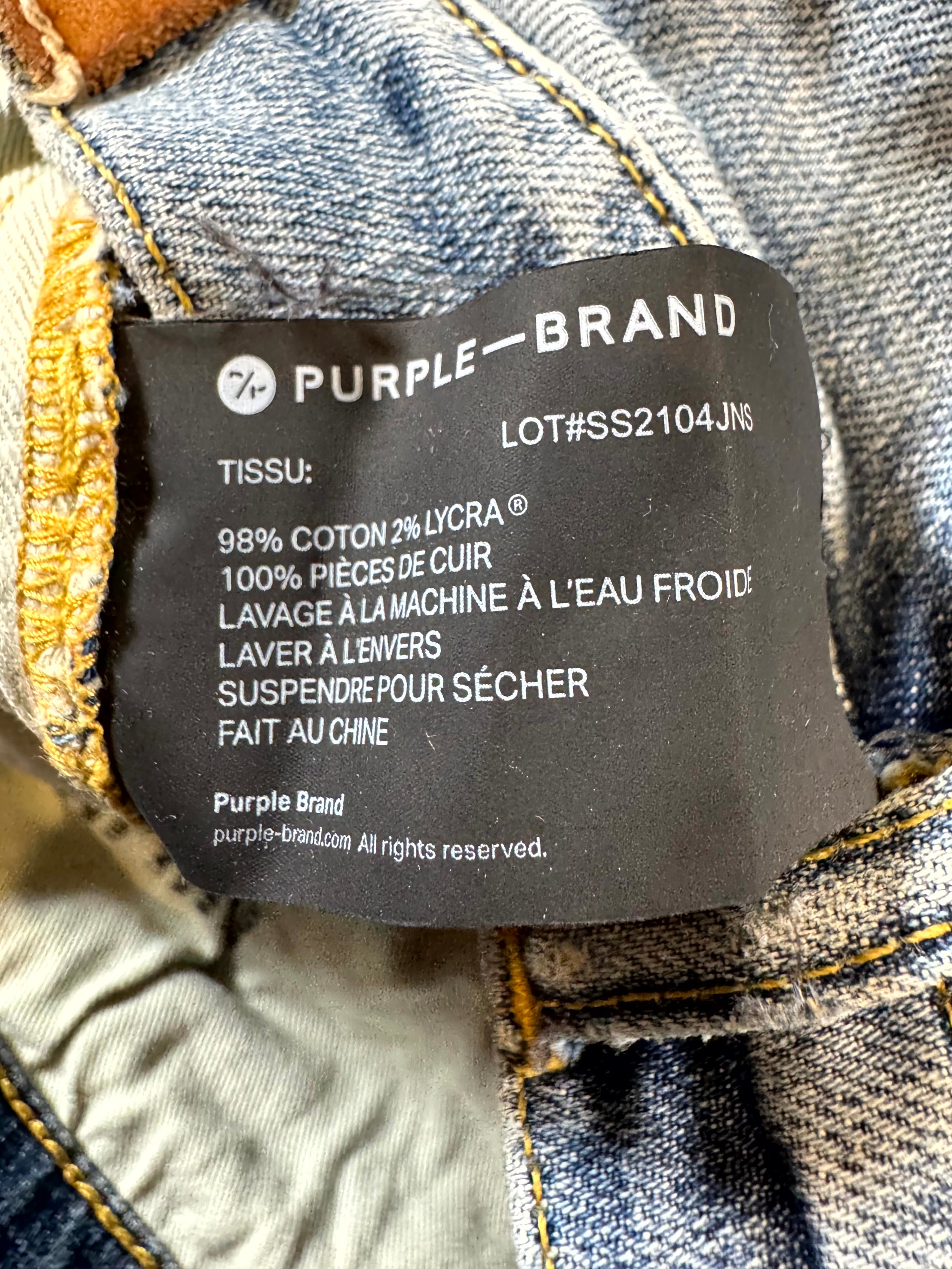 Purple Brand Plain Light Wash Jeans