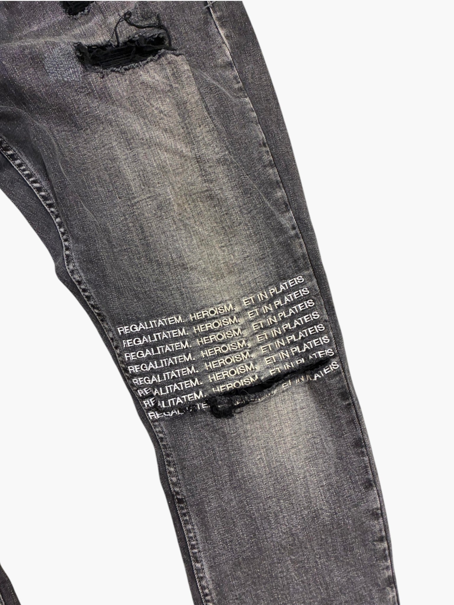 Ksubi Ripped Heroism Black Wash Jeans