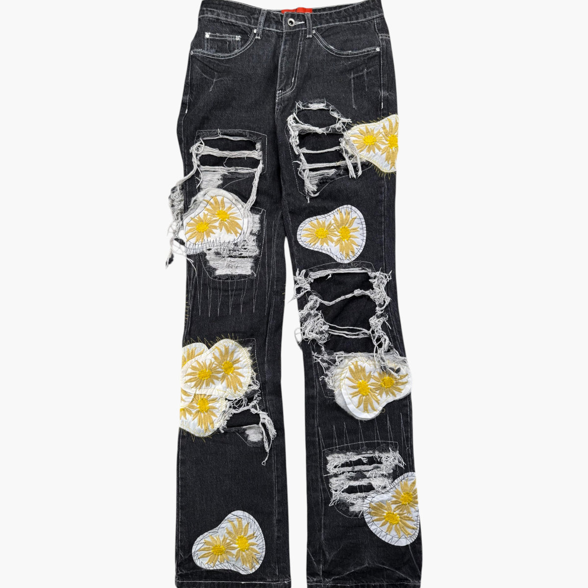 Who Decides War Sun Denim Distressed Black Jeans