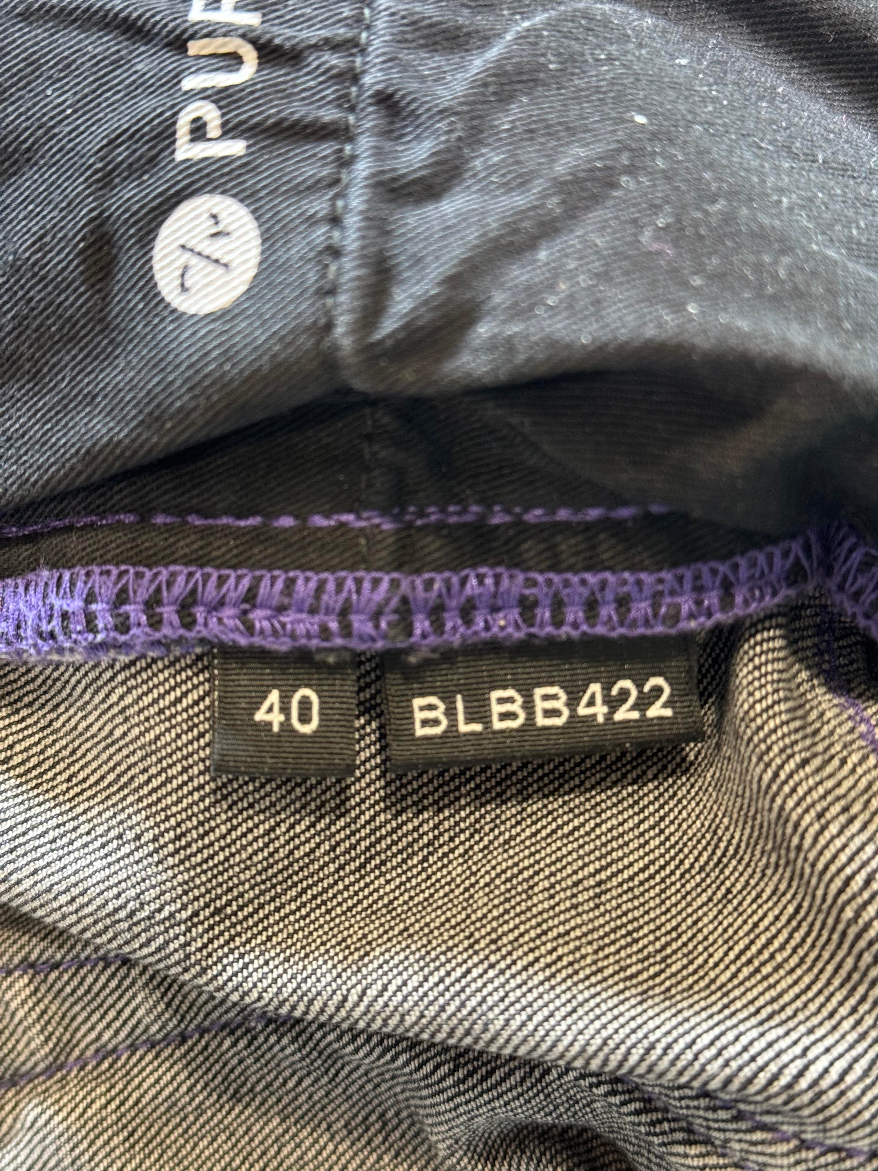 Purple Brand Outline Black Wash & Purple Jeans