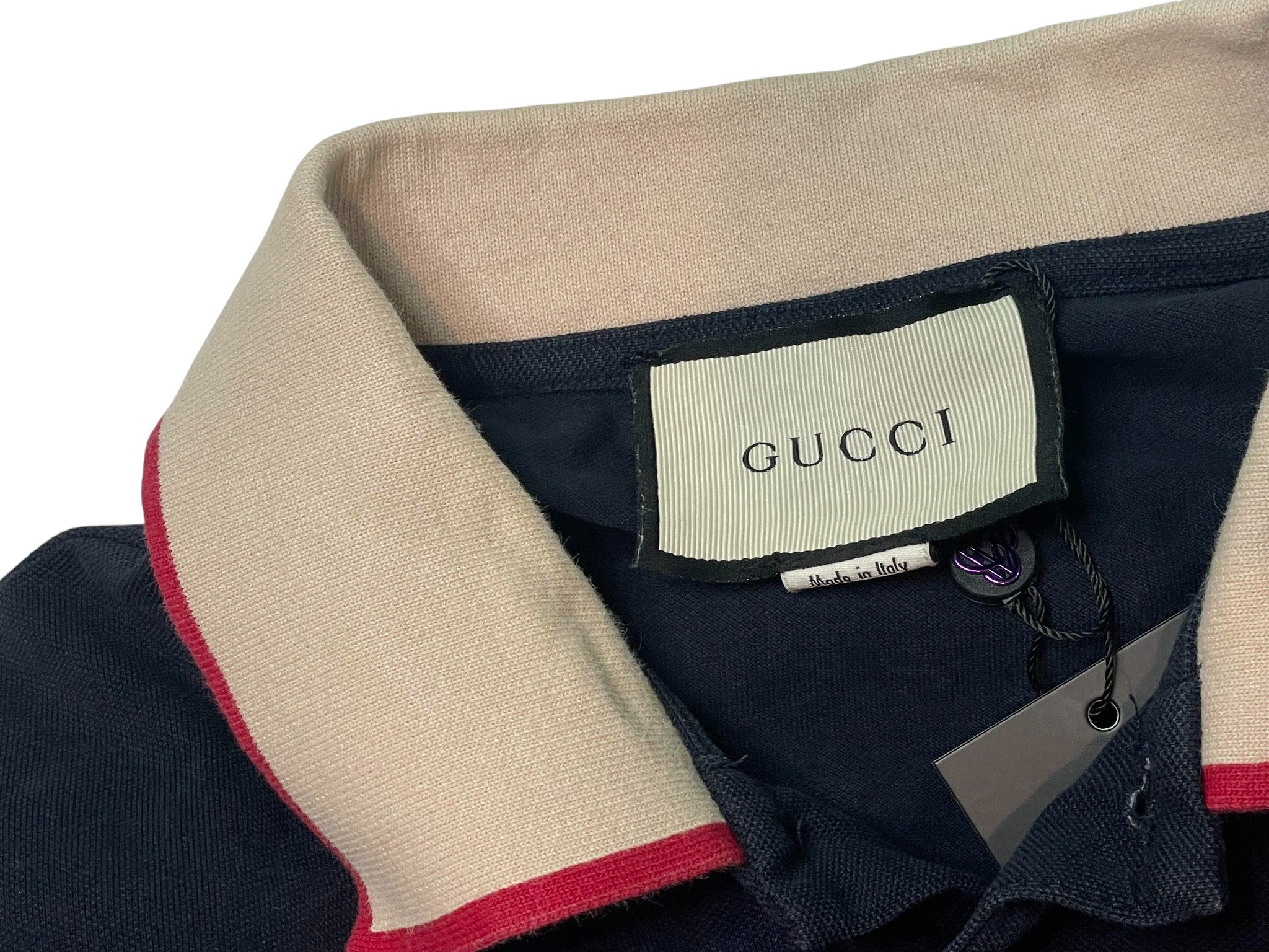 Gucci 'Bee' Navy Polo