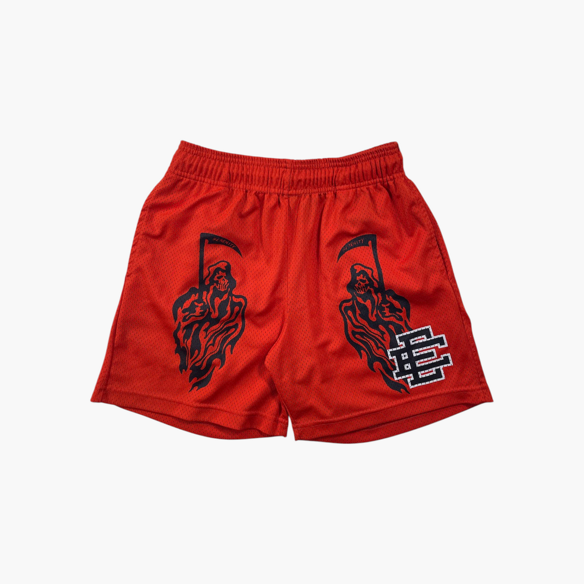 Eric Emanuel x Warren Lotas Orange & Black Shorts