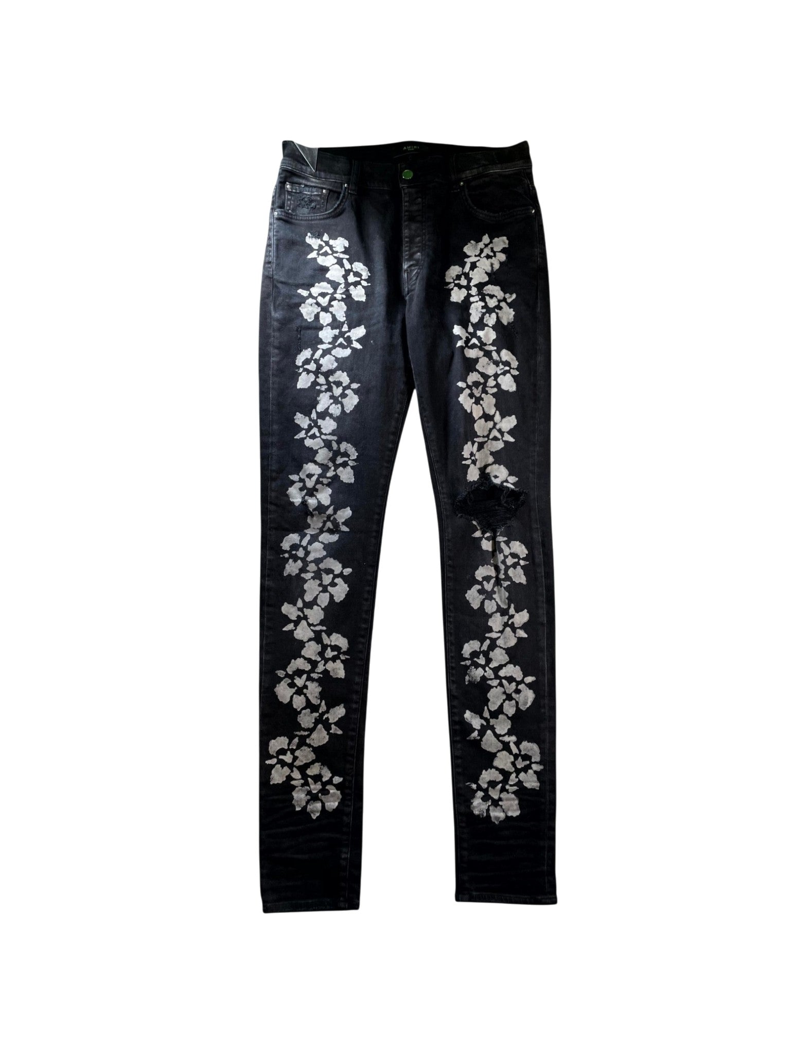 Amiri "Hibiscus" Black Jeans