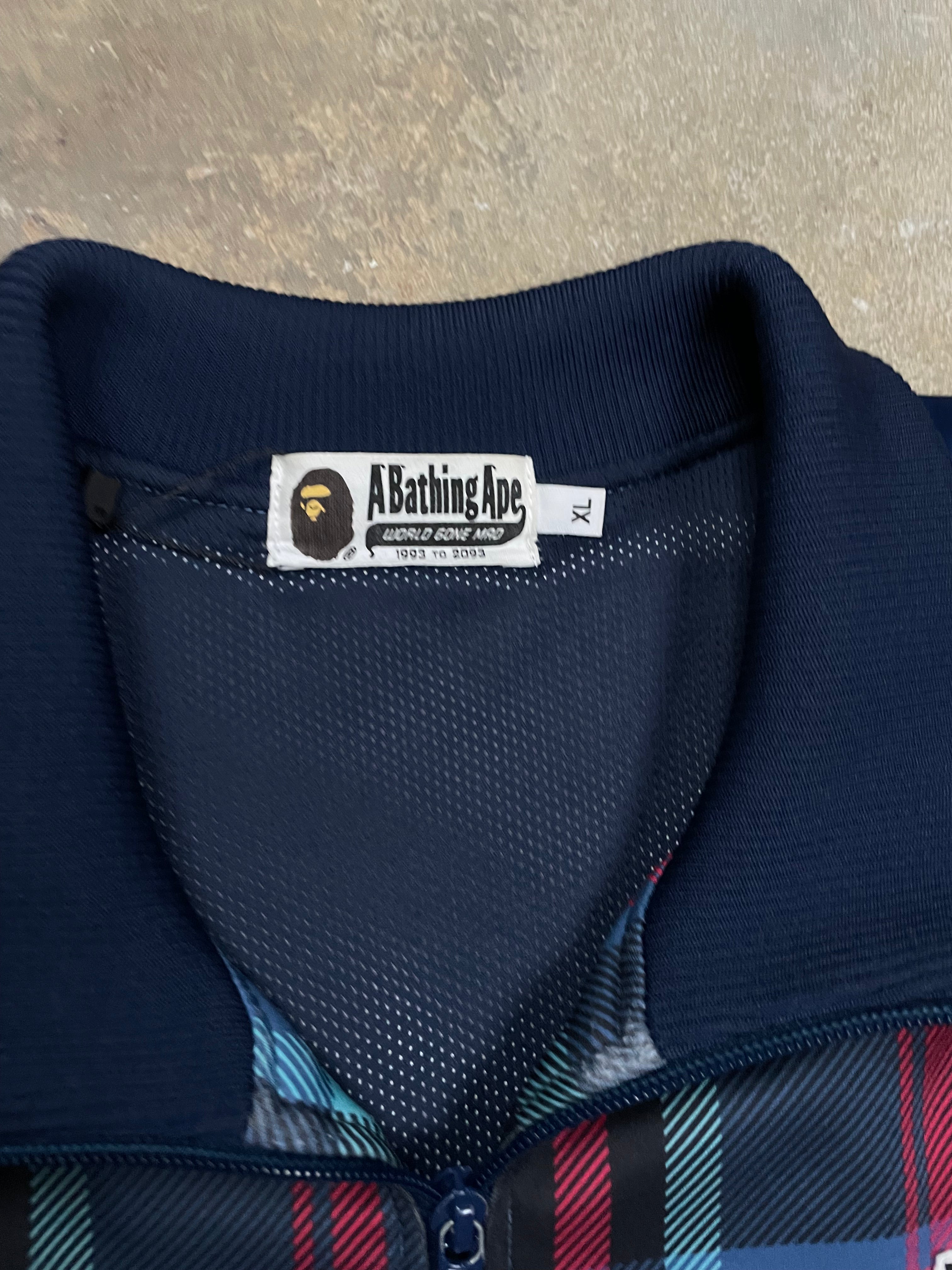 Bape Zip Up Plaid Used XL