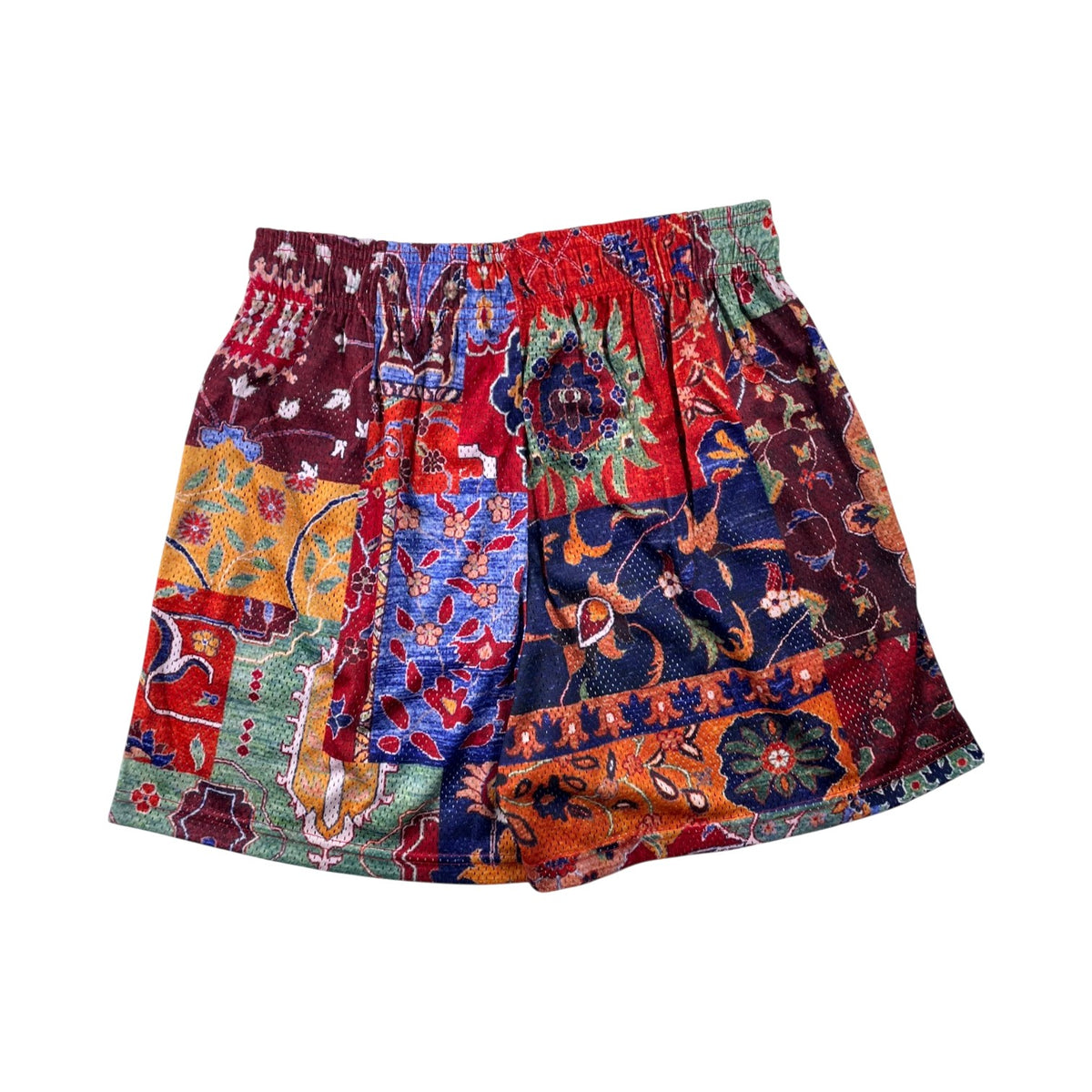Eric Emanuel Red Flower Pattern Multicolor Shorts
