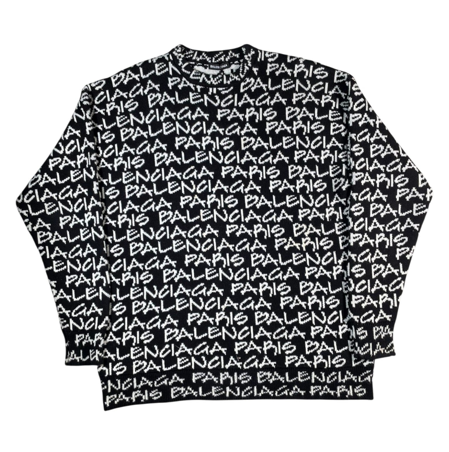 Balenciaga Knit Monogram Black & White Sweater