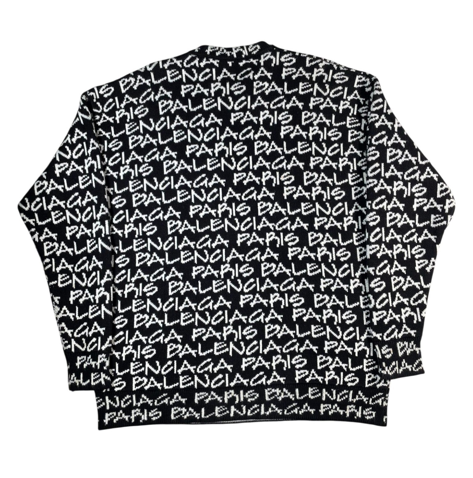 Balenciaga Knit Monogram Black & White Sweater