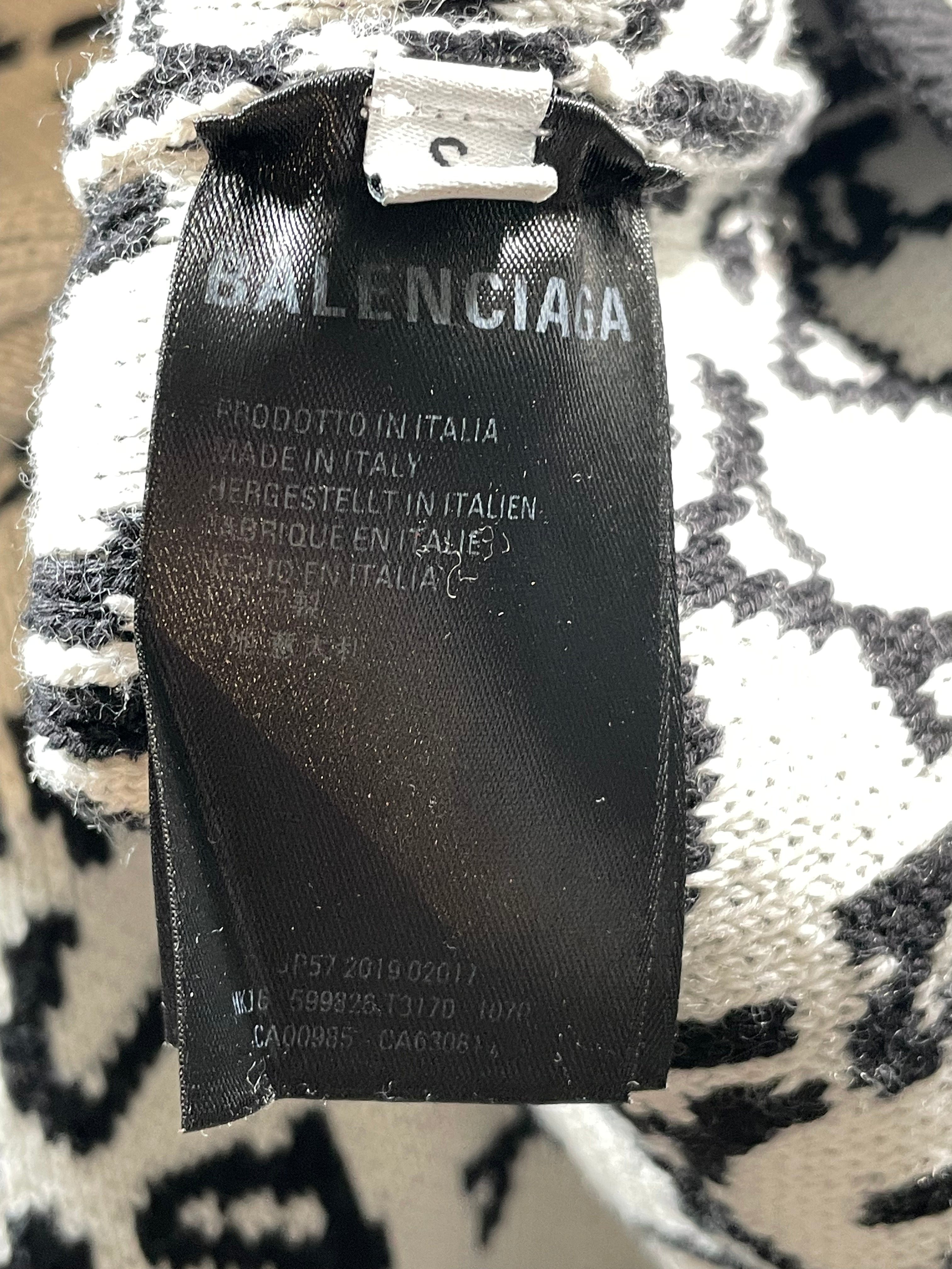 Balenciaga Knit Monogram Black & White Sweater