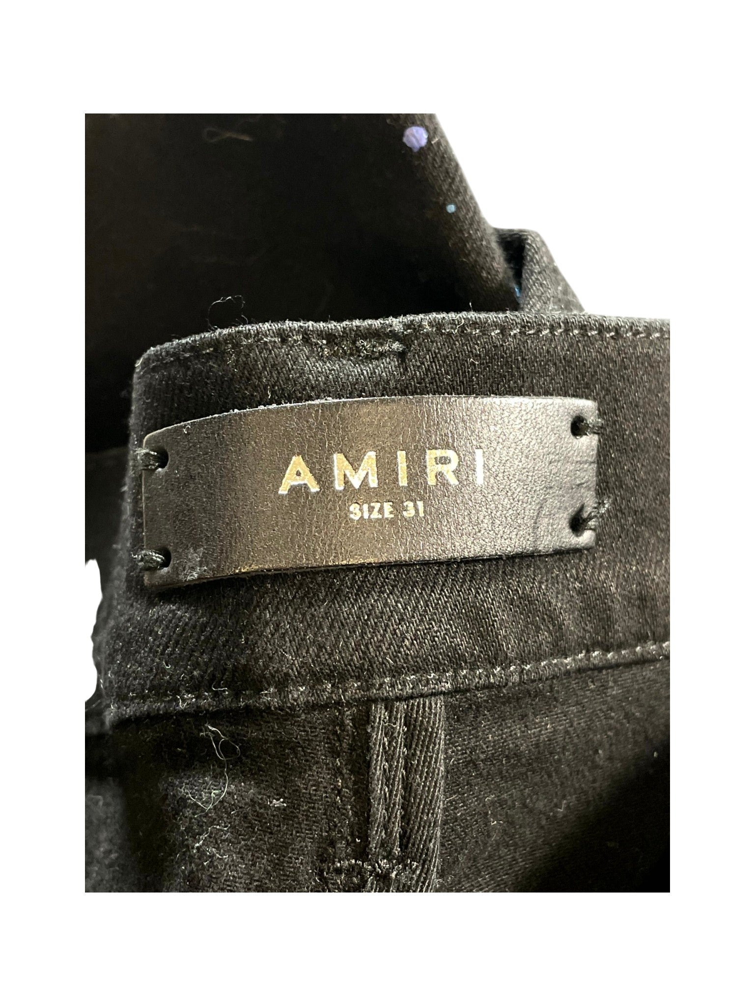 Amiri Crystal Black & Blue Jeans