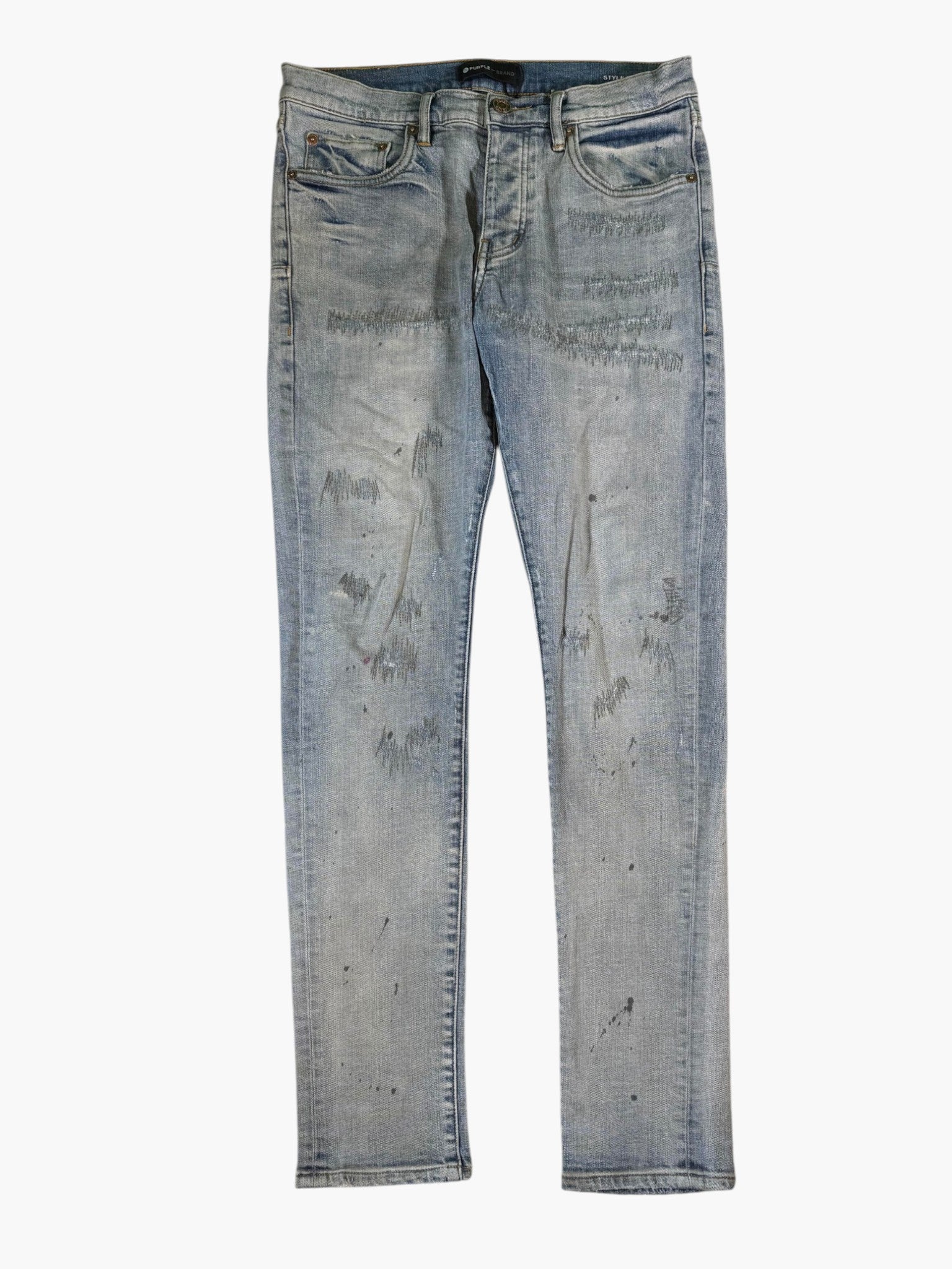 Purple Brand Distressed Light Wash Jeans