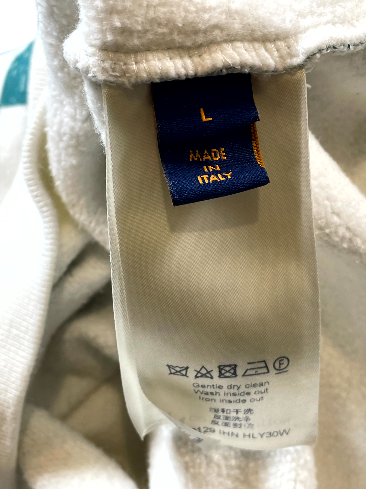 Louis Vuitton Damier Marque Crewneck White & Teal Sweatshirt
