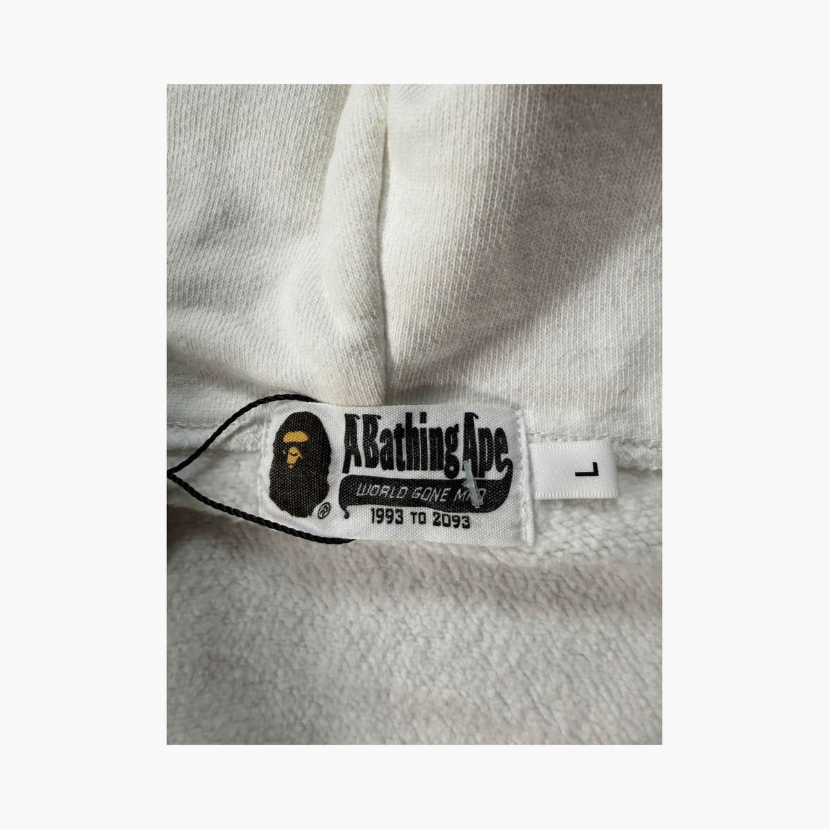 BAPE USA Flag Shark White Zip Up