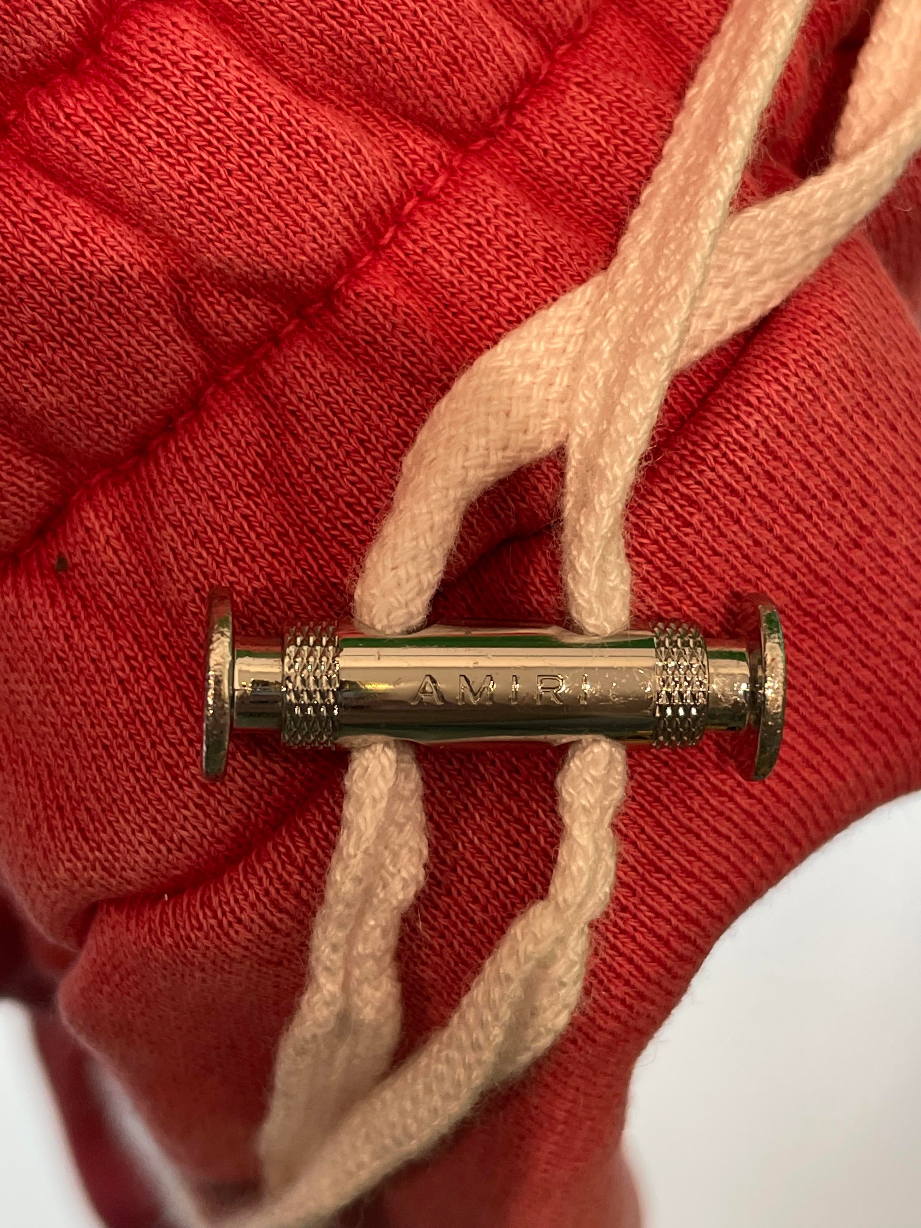 Amiri 'Collegiate Logo' Red Shorts