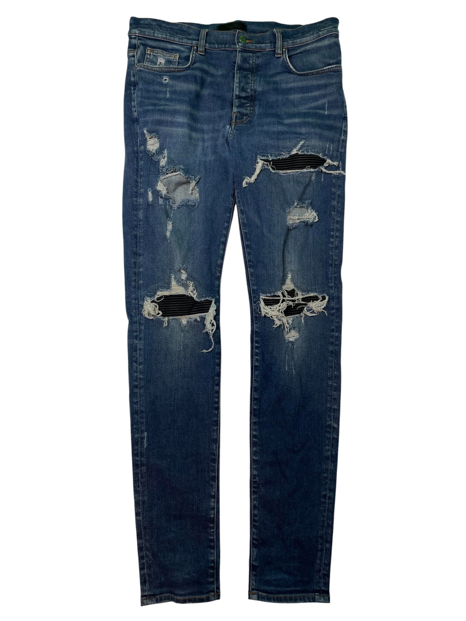 Amiri 'Patch MX1' Dark Wash & Black Jeans