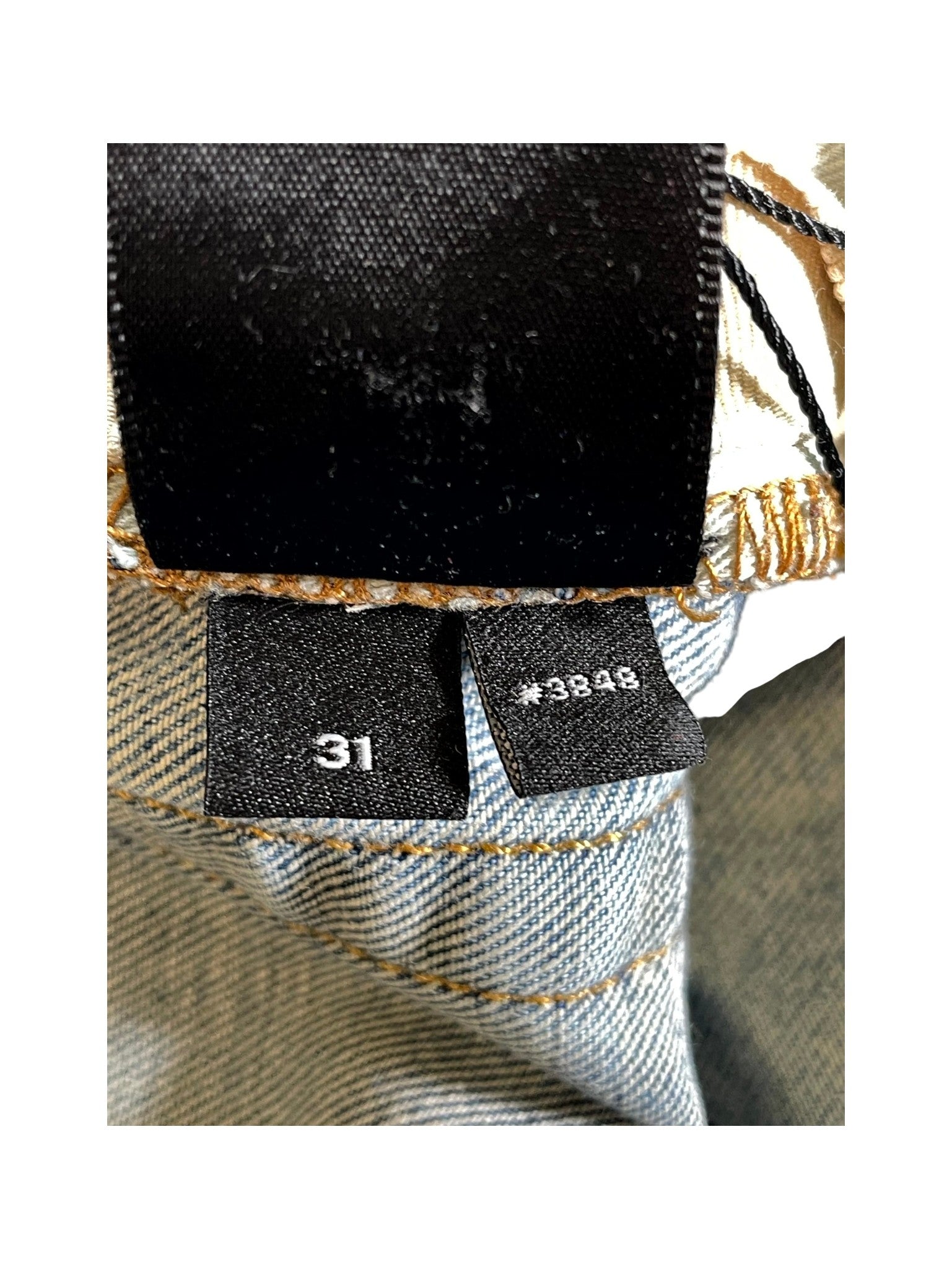 Amiri MX1 Plaid Patch Light Wash Jeans