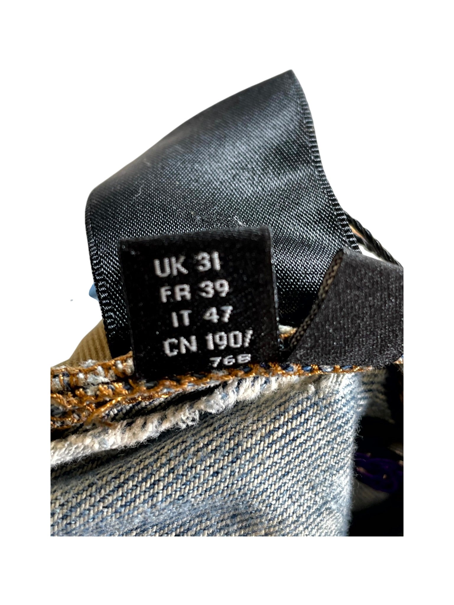 Amiri MX1 Plaid Patch Light Wash Jeans