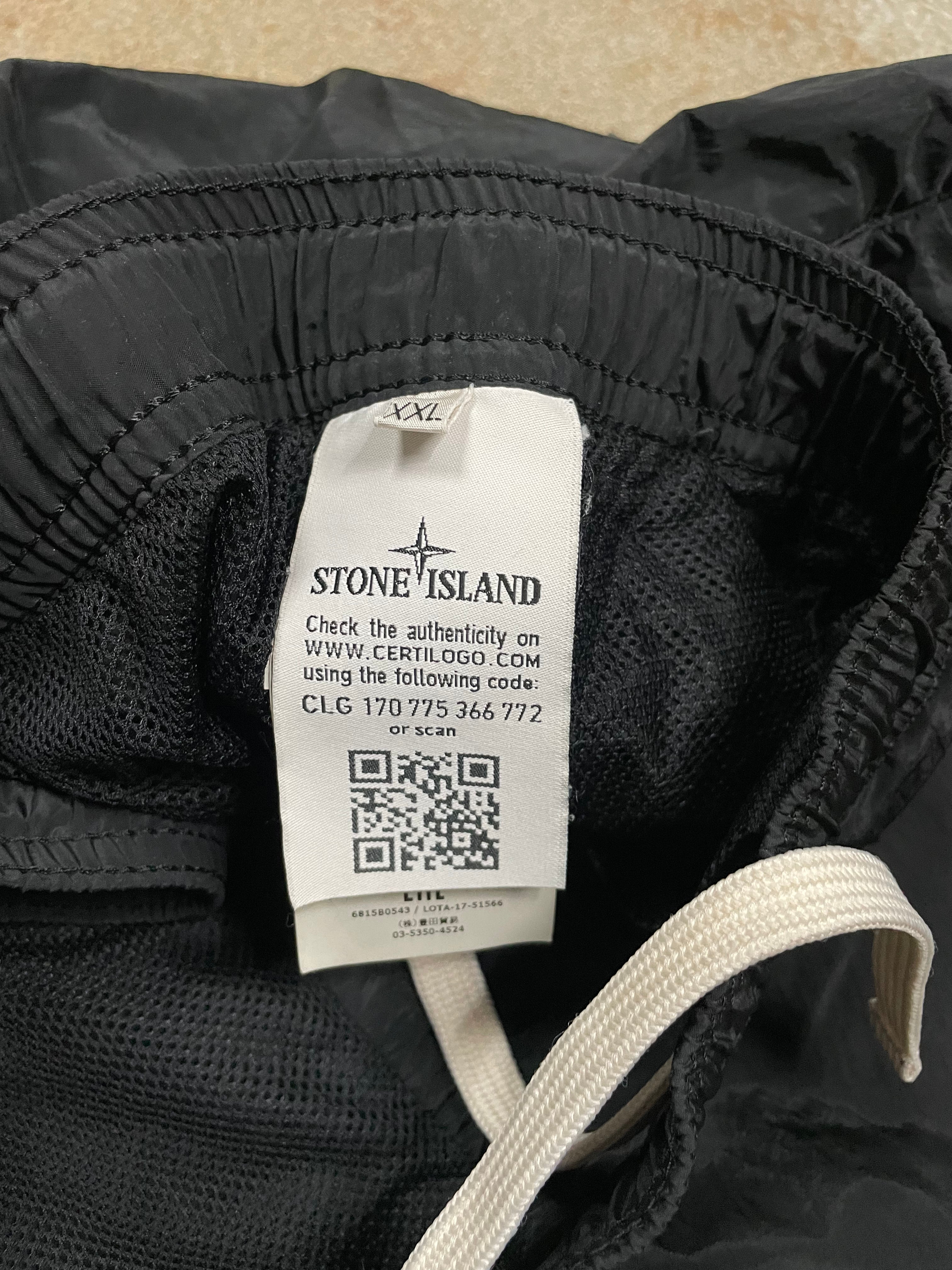 Stone Island Swim Trunks Black XXL Used