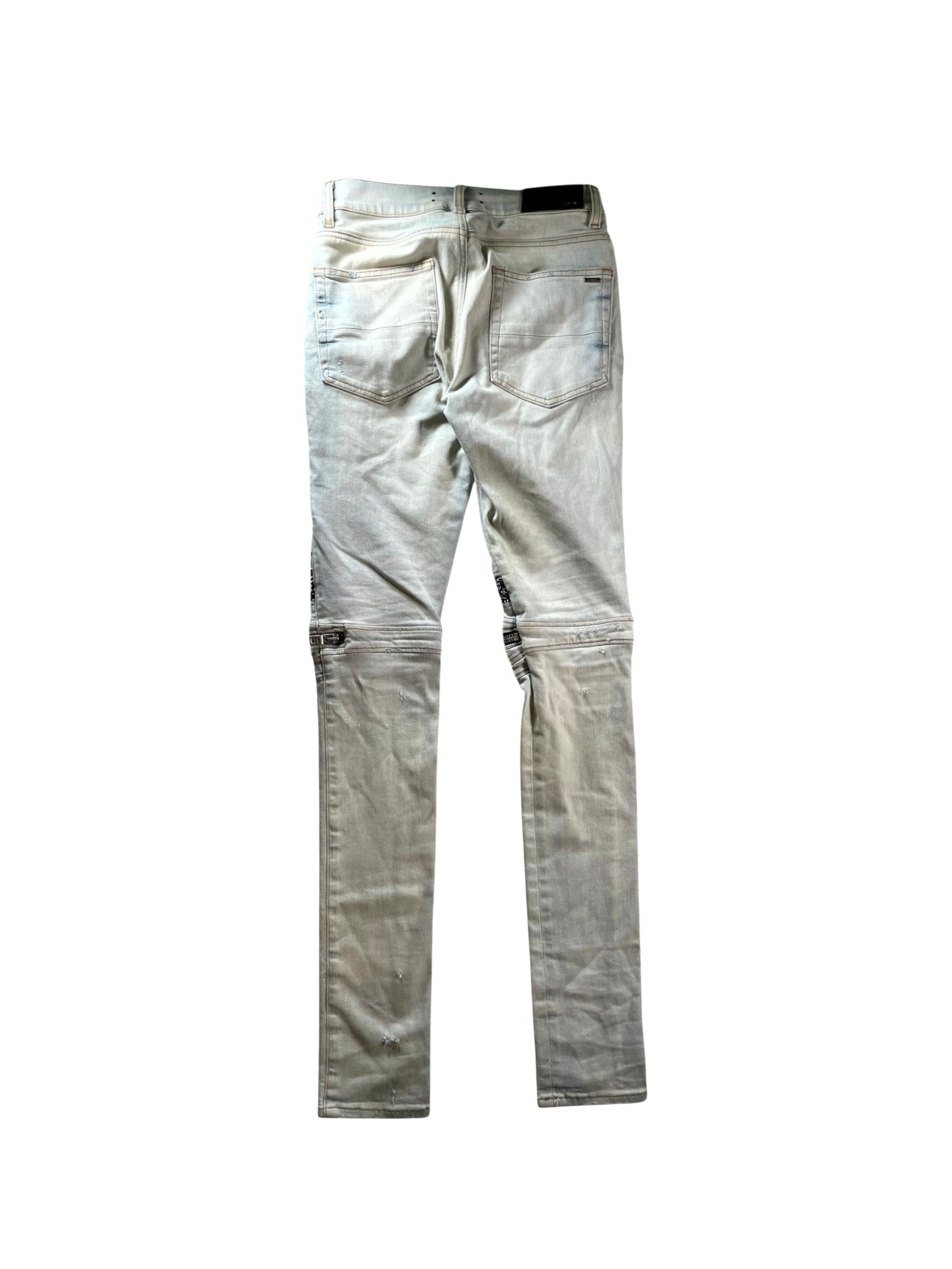 Amiri Paisley Patch Stone Wash & Black Jeans
