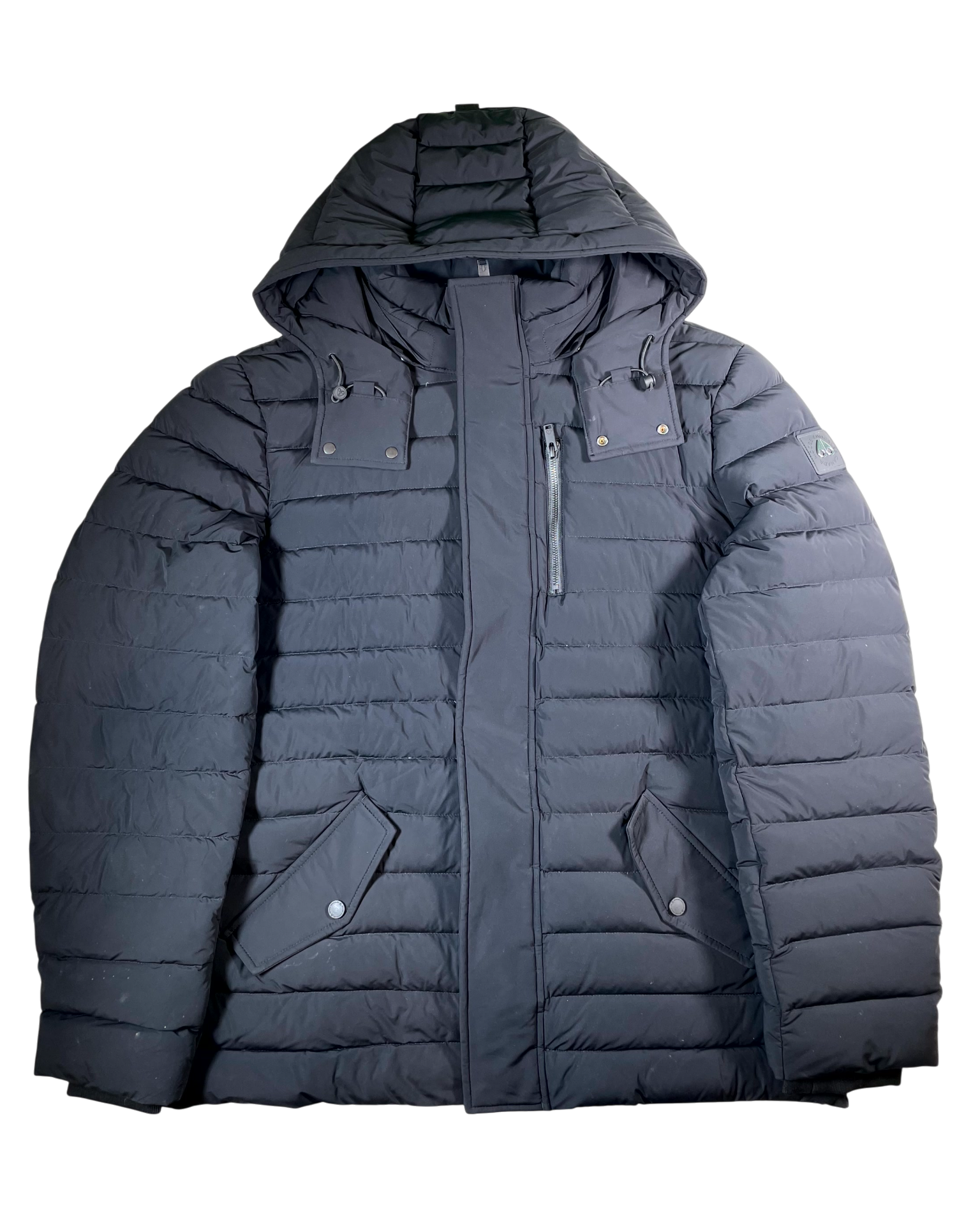 Moose Knuckles Thin Puffer Black Jacket