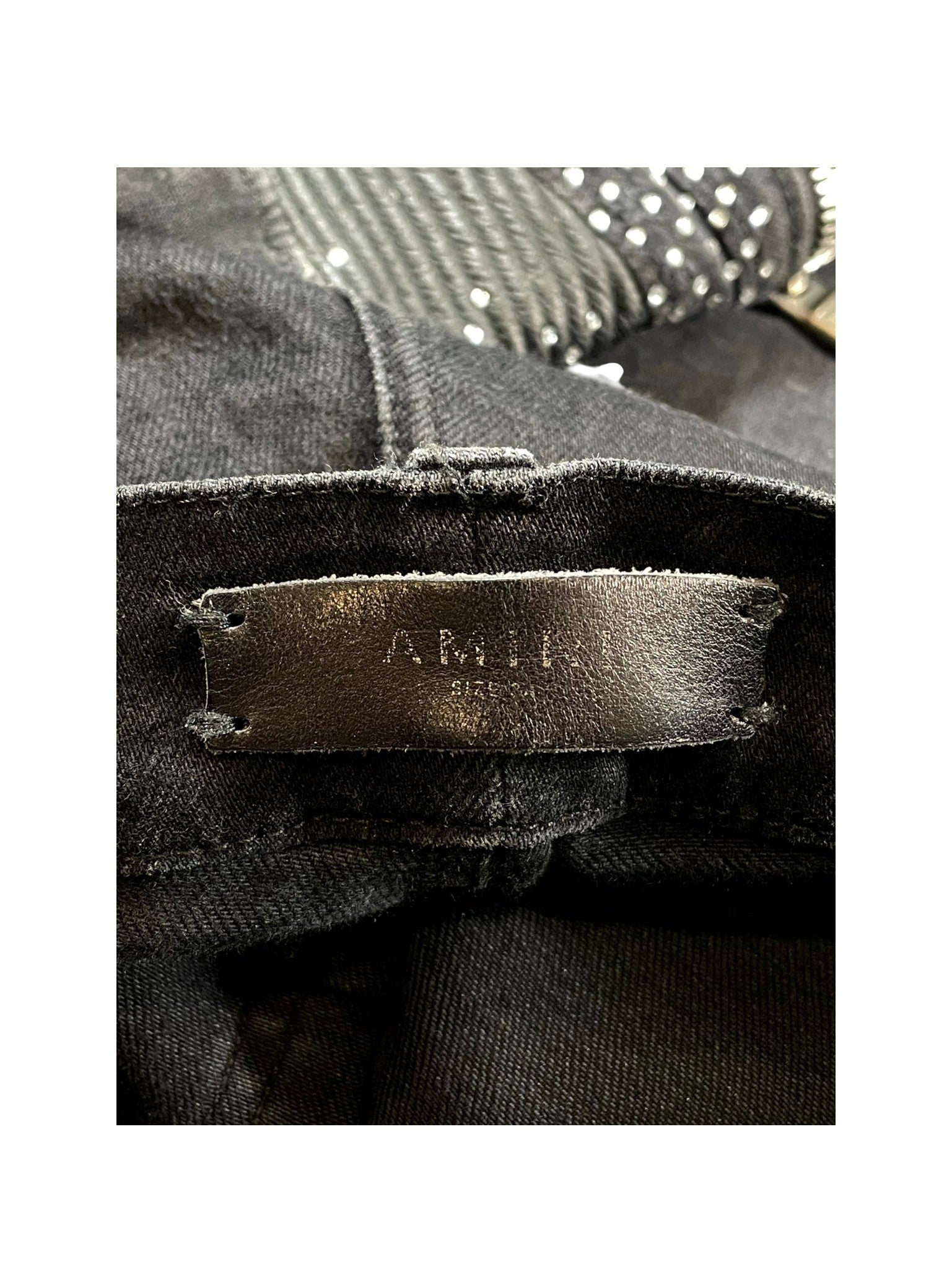 Amiri Crystal Patch MX2 (Custom) Black Jeans