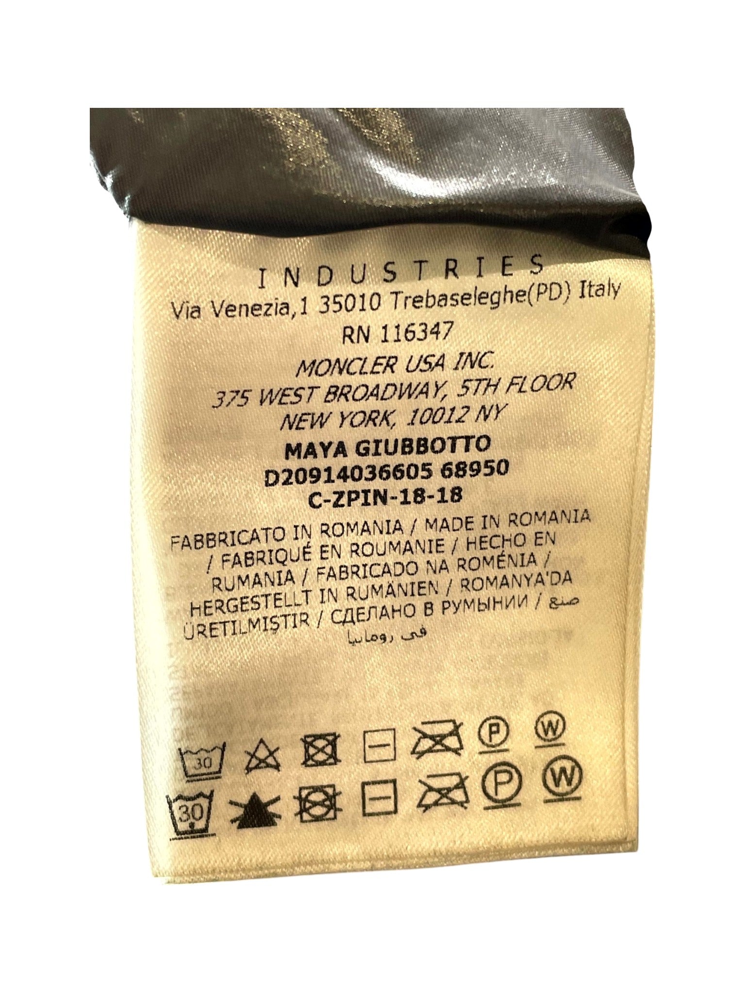 Moncler "Maya" Black Puffer Jacket