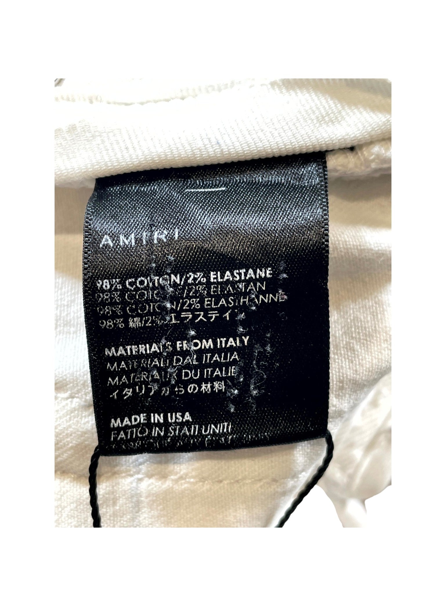 Amiri Plain Thrasher (Missing Metal Tag) White Jeans