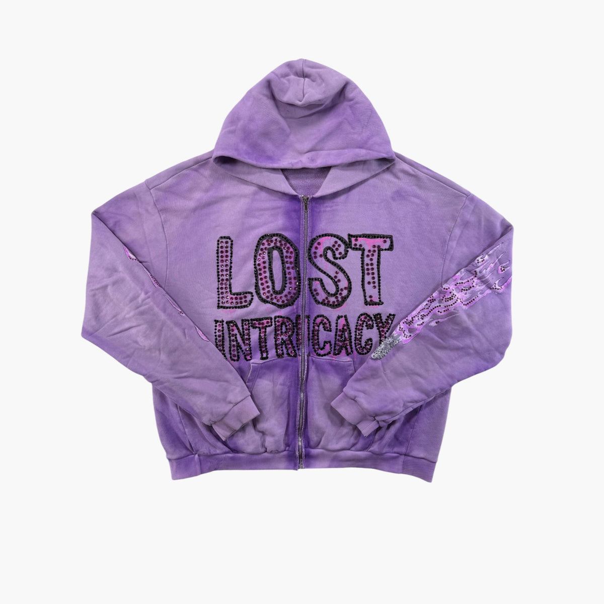 Lost Intricacy Half Man Half Amazing Rhinestone Purple Hoodie