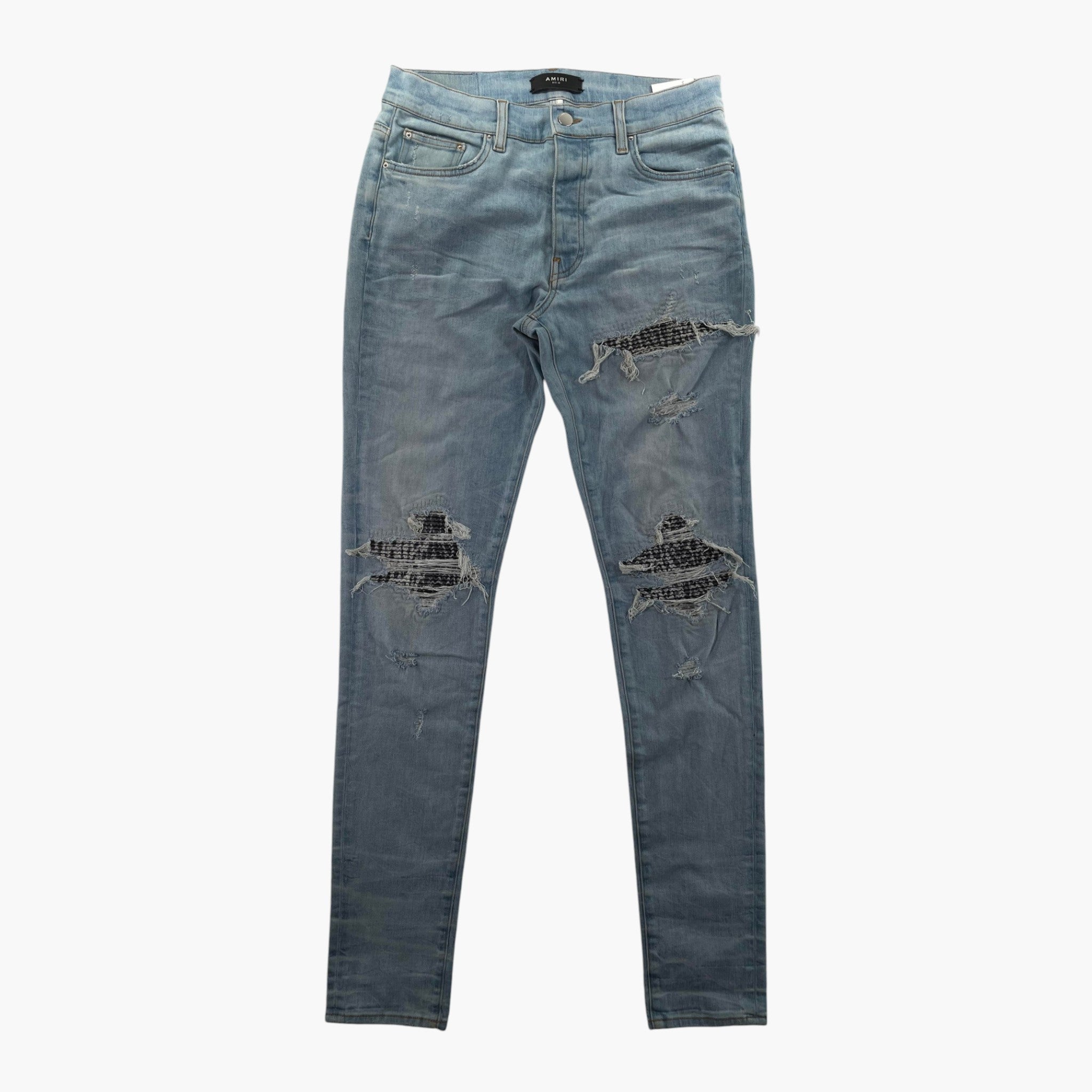 Amiri MX1 Paisley Patch Black Jeans