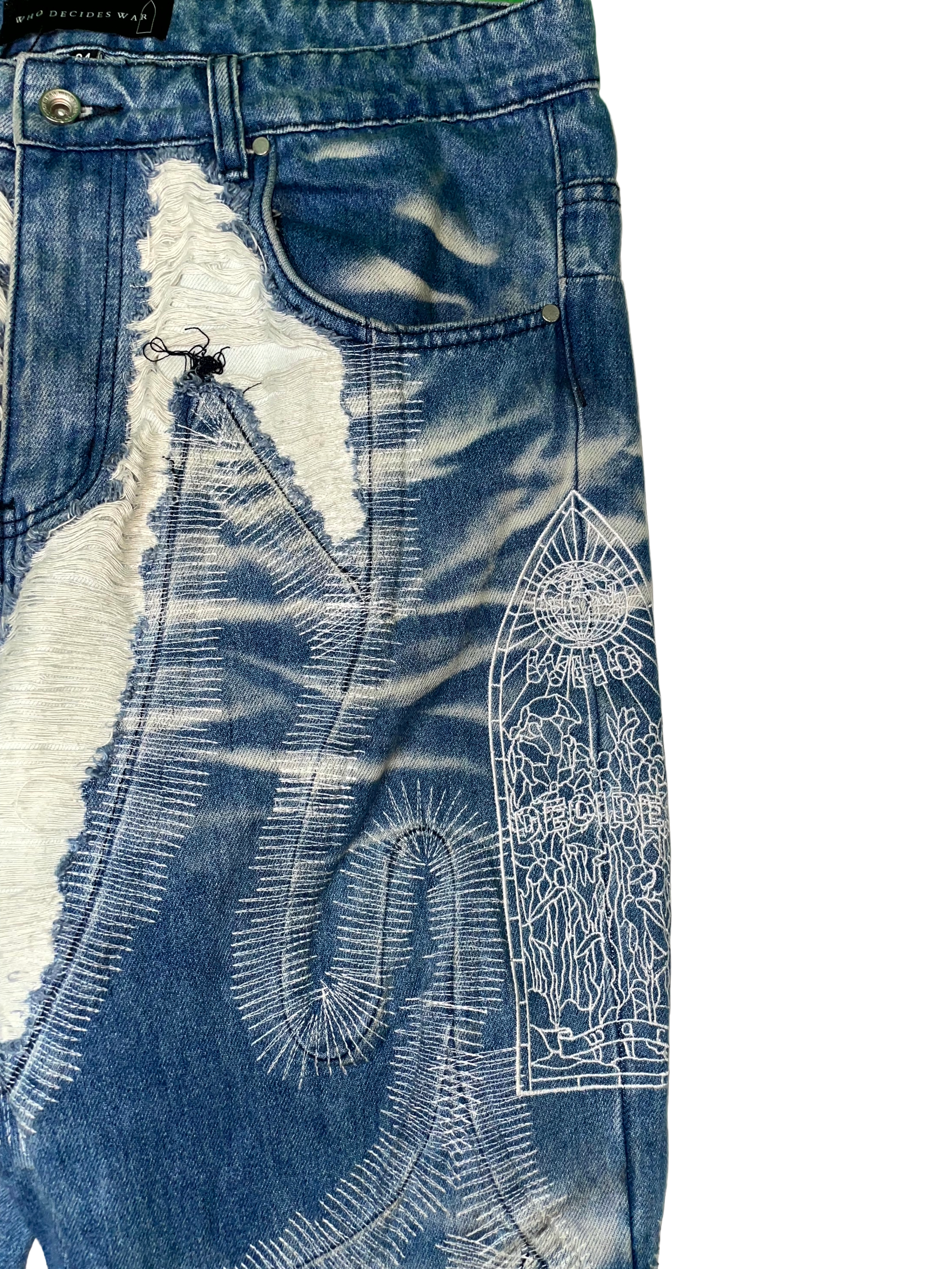 Who Decides War Path Denim Light Wash Jeans