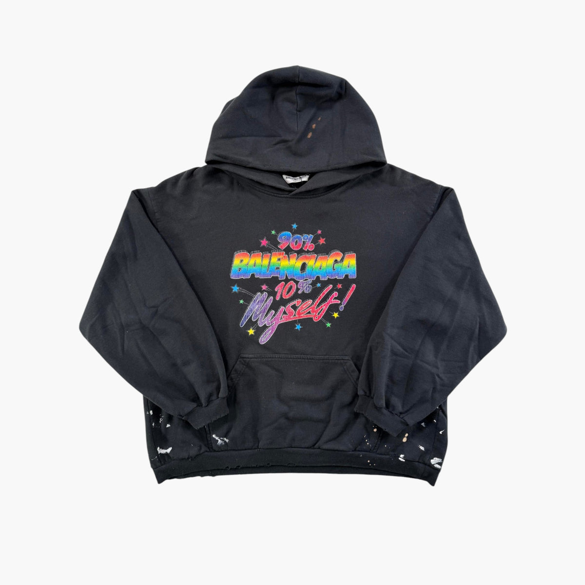 Balenciaga Black & Rainbow 90% Hoodie