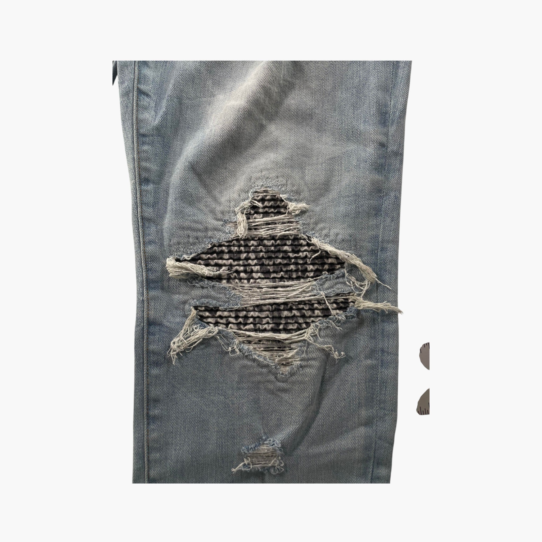 Amiri MX1 Paisley Patch Black Jeans