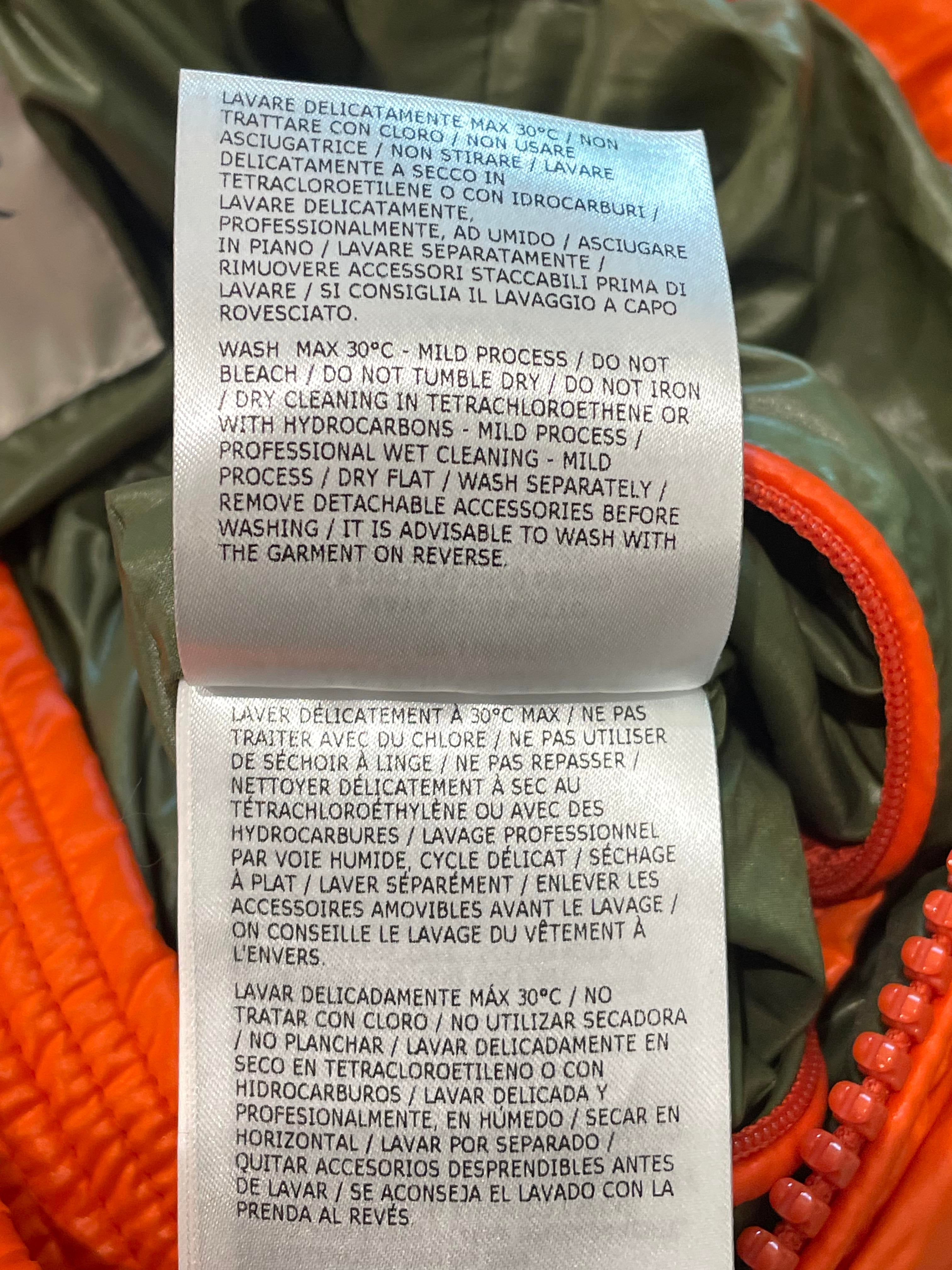 Moncler "Maya" Orange Puffer Coat