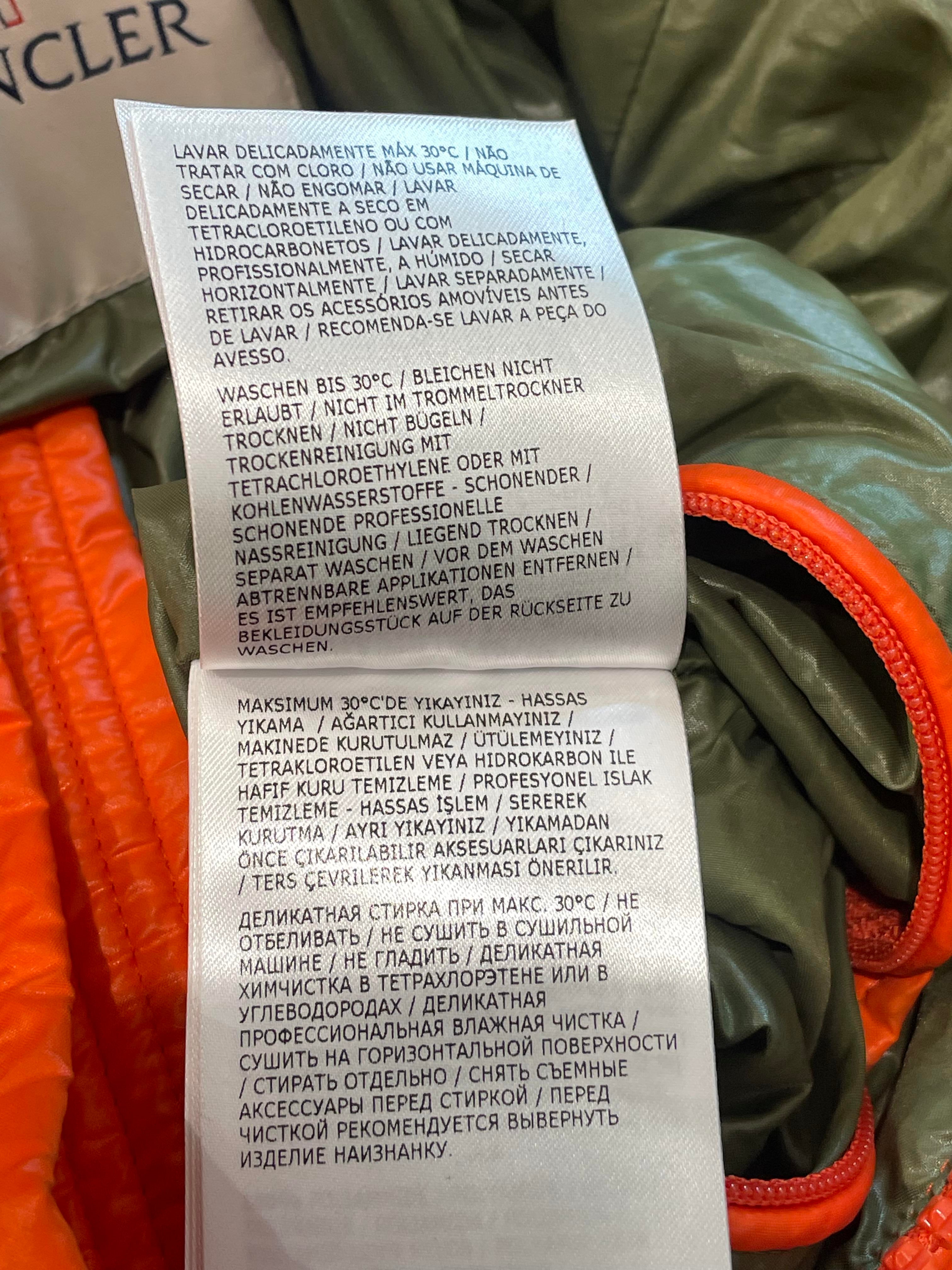 Moncler "Maya" Orange Puffer Coat