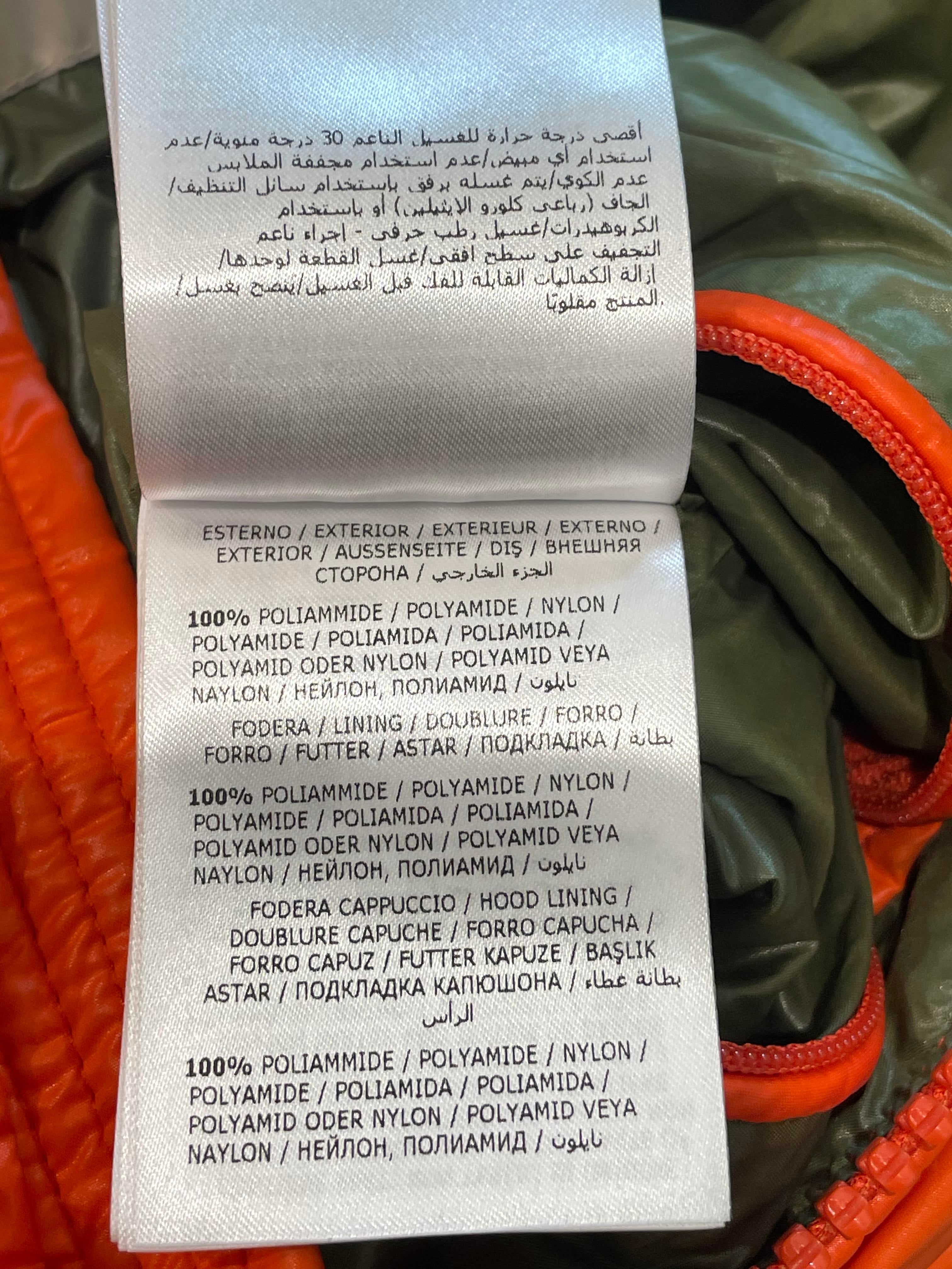 Moncler "Maya" Orange Puffer Coat
