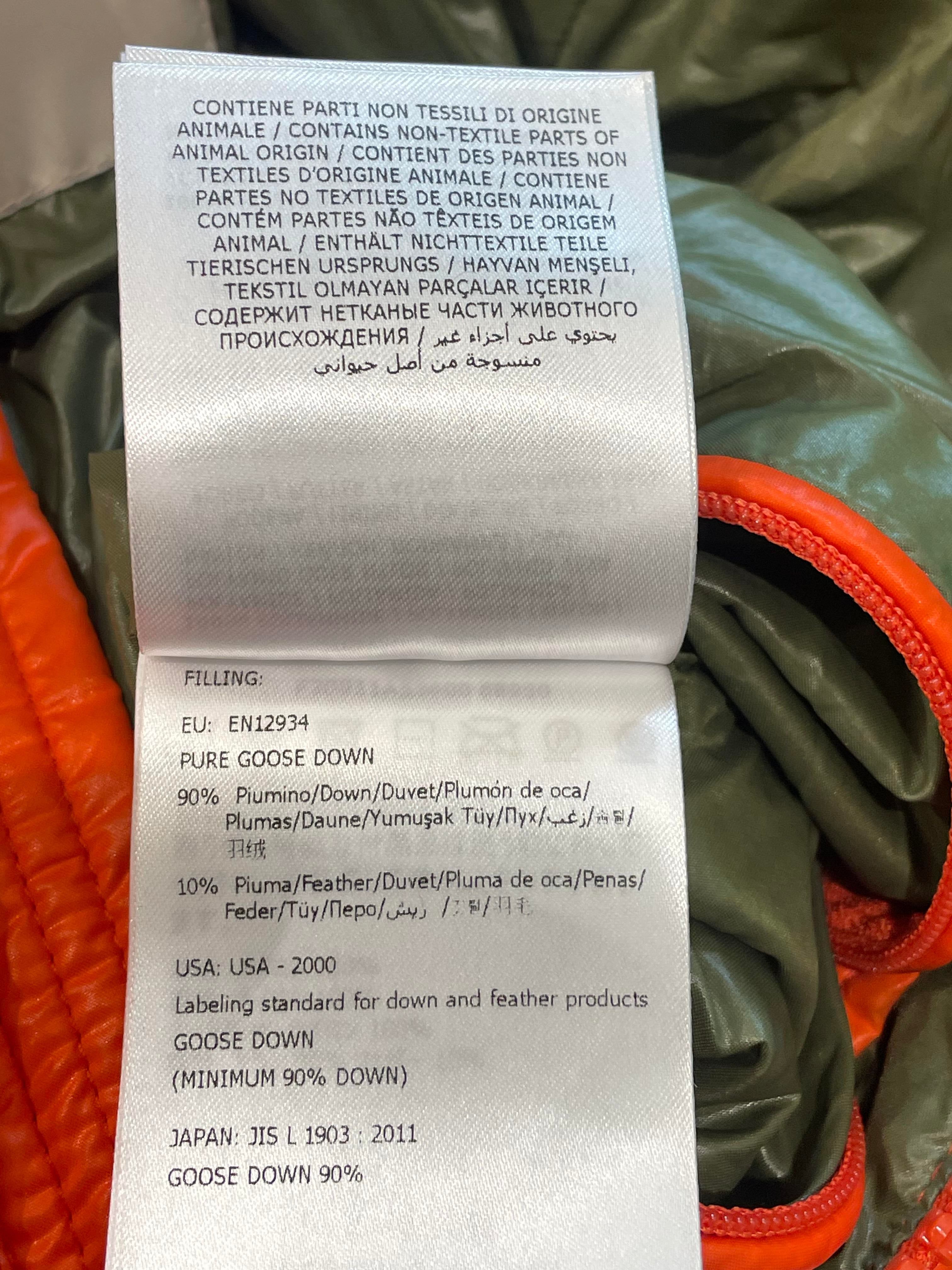 Moncler "Maya" Orange Puffer Coat