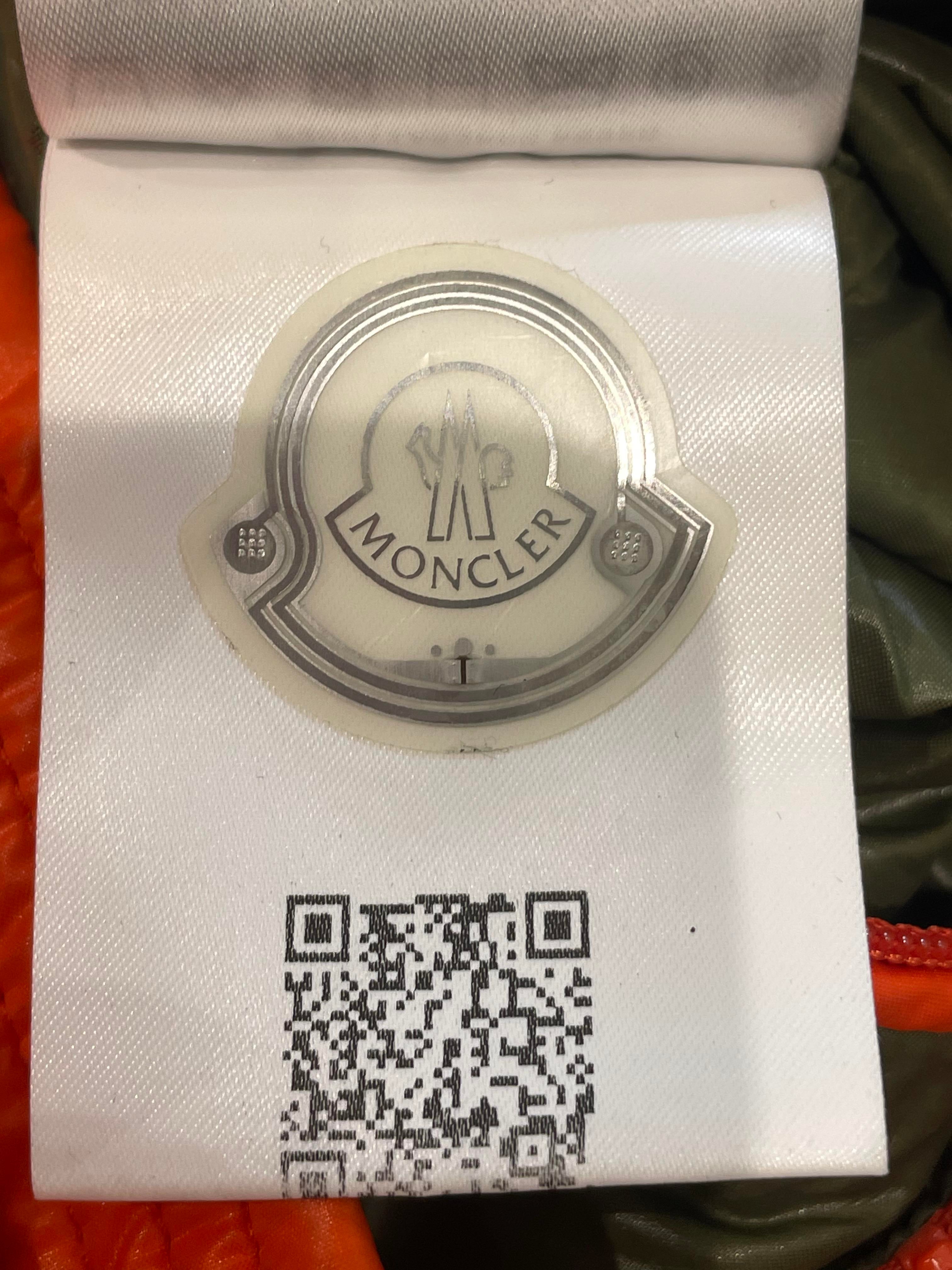Moncler "Maya" Orange Puffer Coat