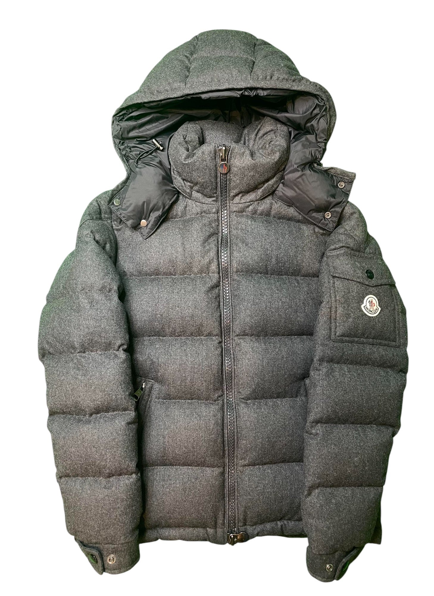 Moncler "Guibotto" Ash Grey Puffer Coat