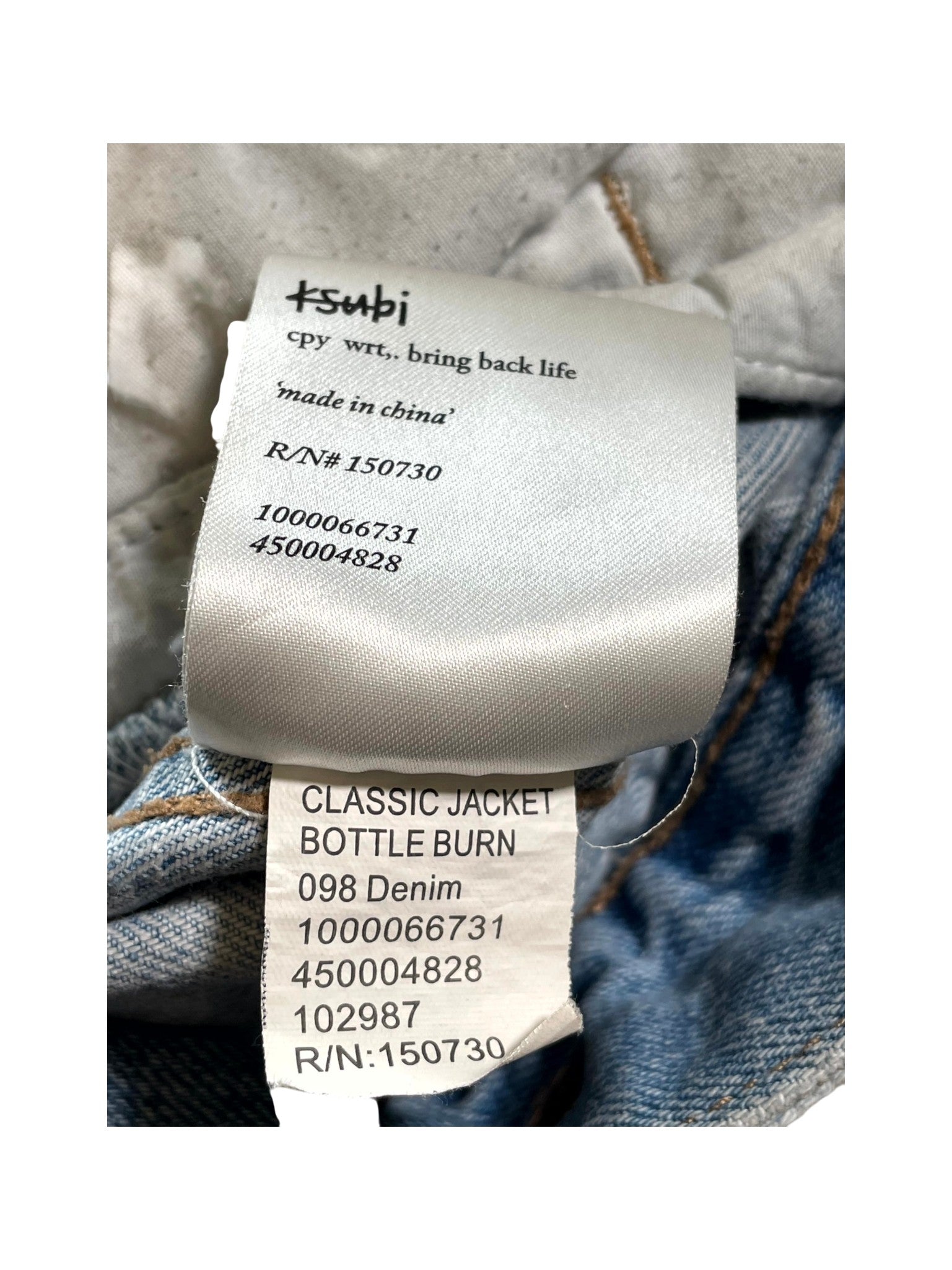 Ksubi Bleach Wash Distressed Denim Jacket