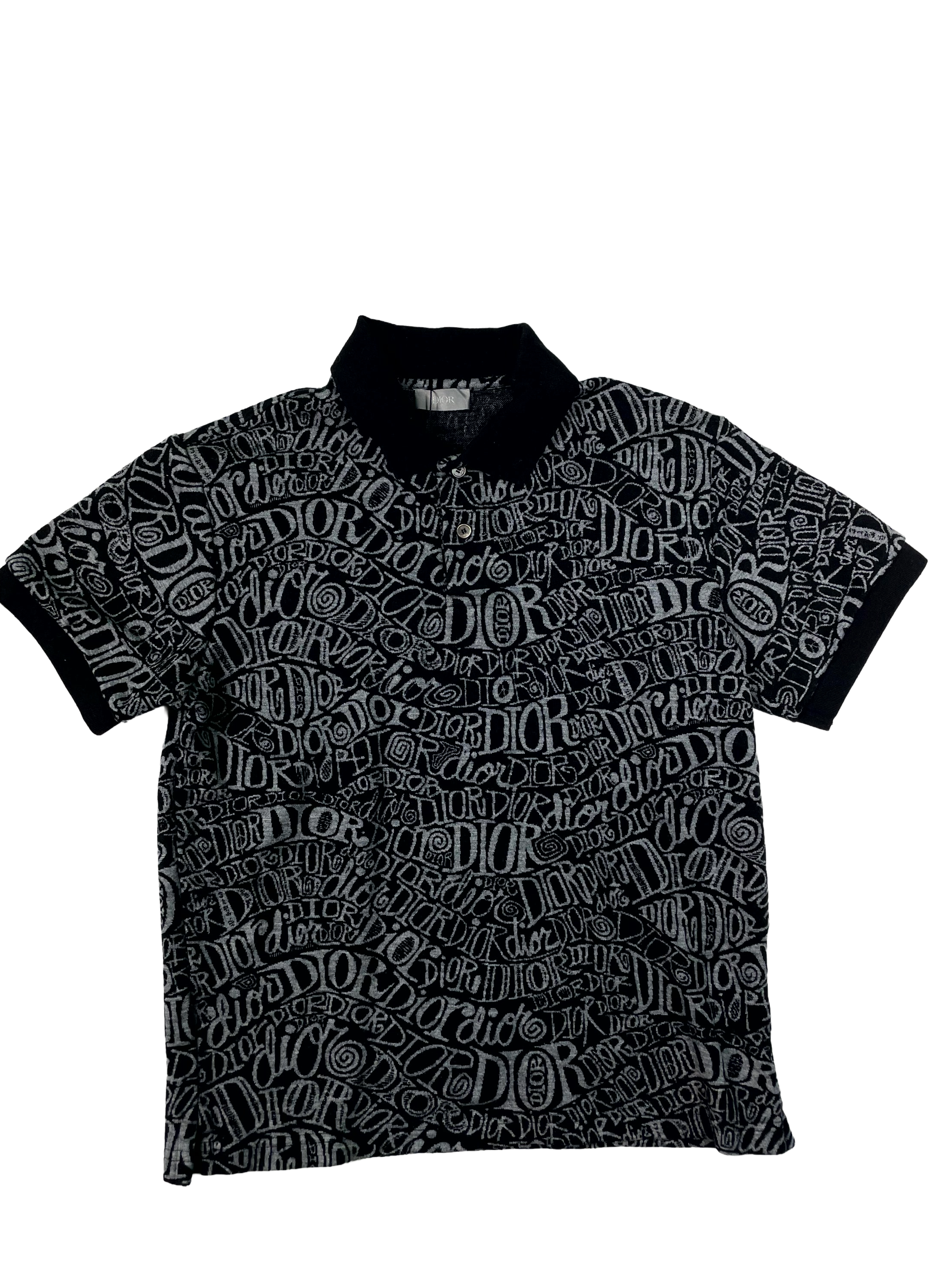 Dior Monogram Black & Grey Polo