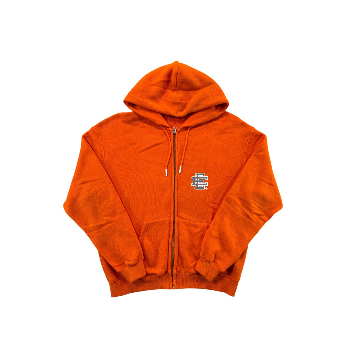 Eric Emanuel Zip Up Orange & Grey Hoodie
