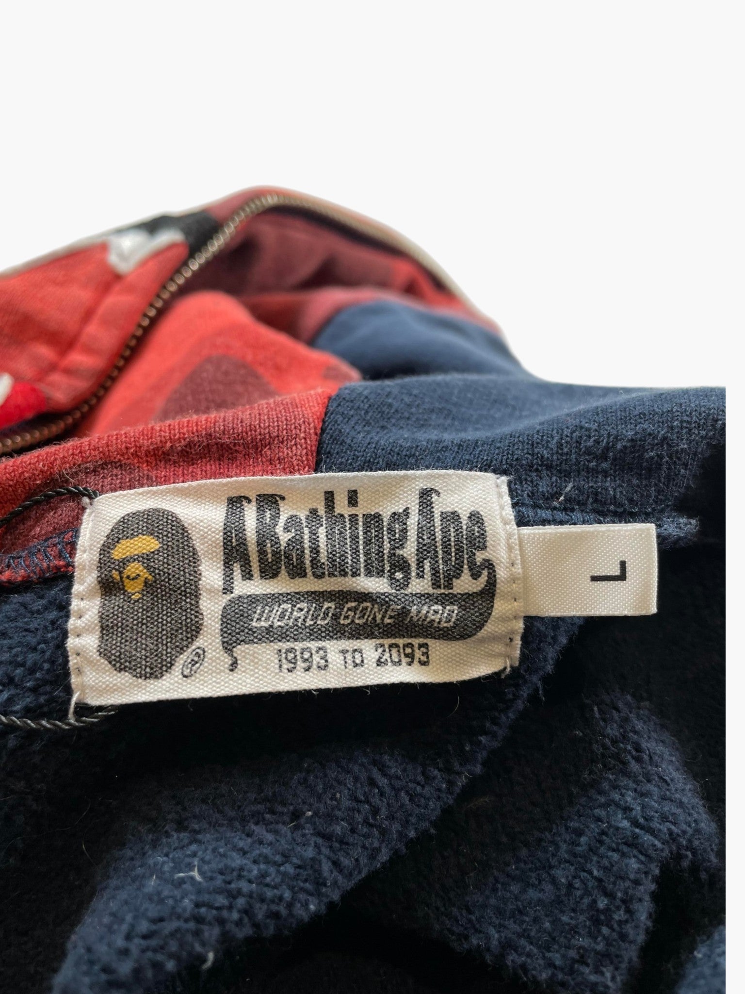 BAPE Shark Zip Navy & Red Camo Hoodie