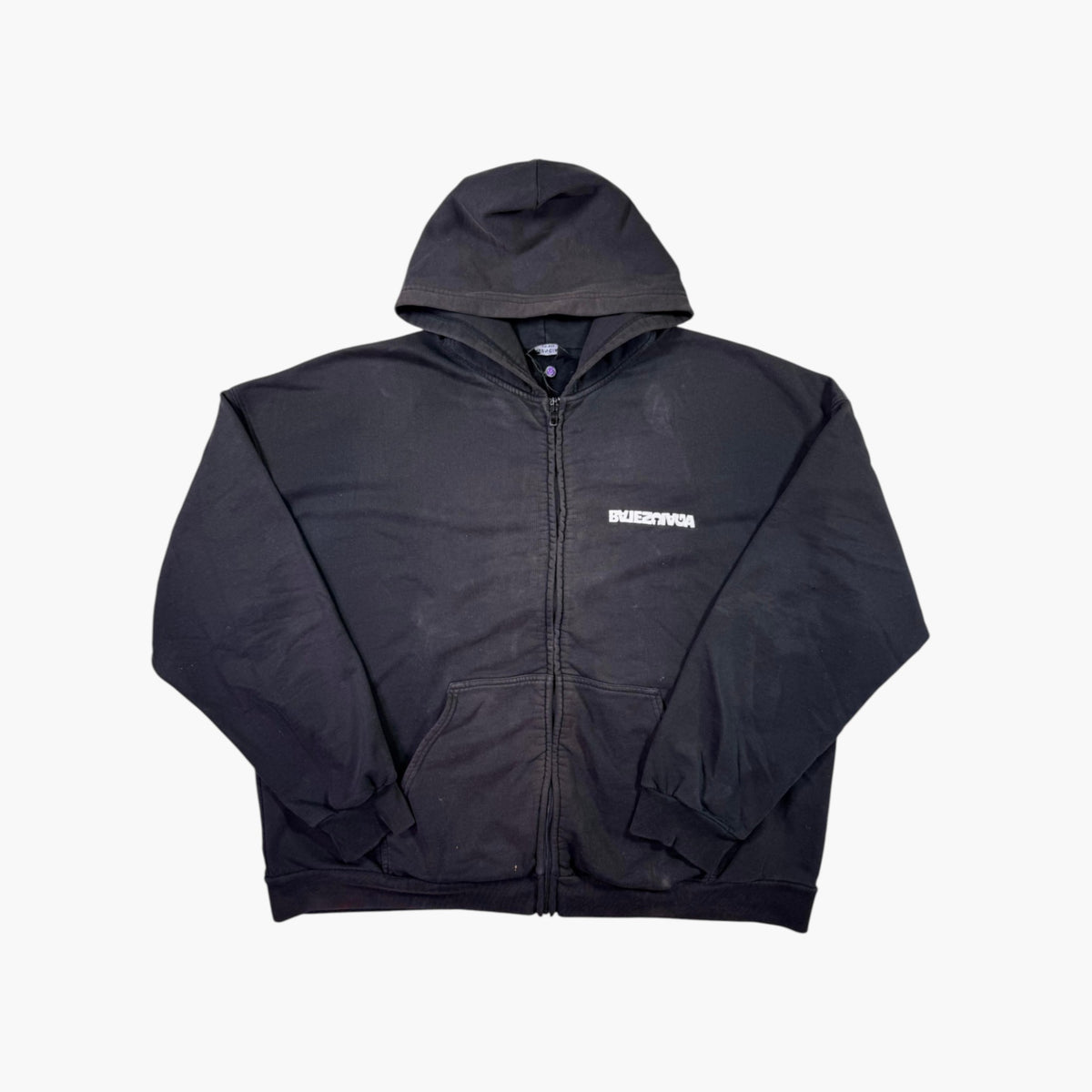 Balenciaga Back Flip Logo Zip Up