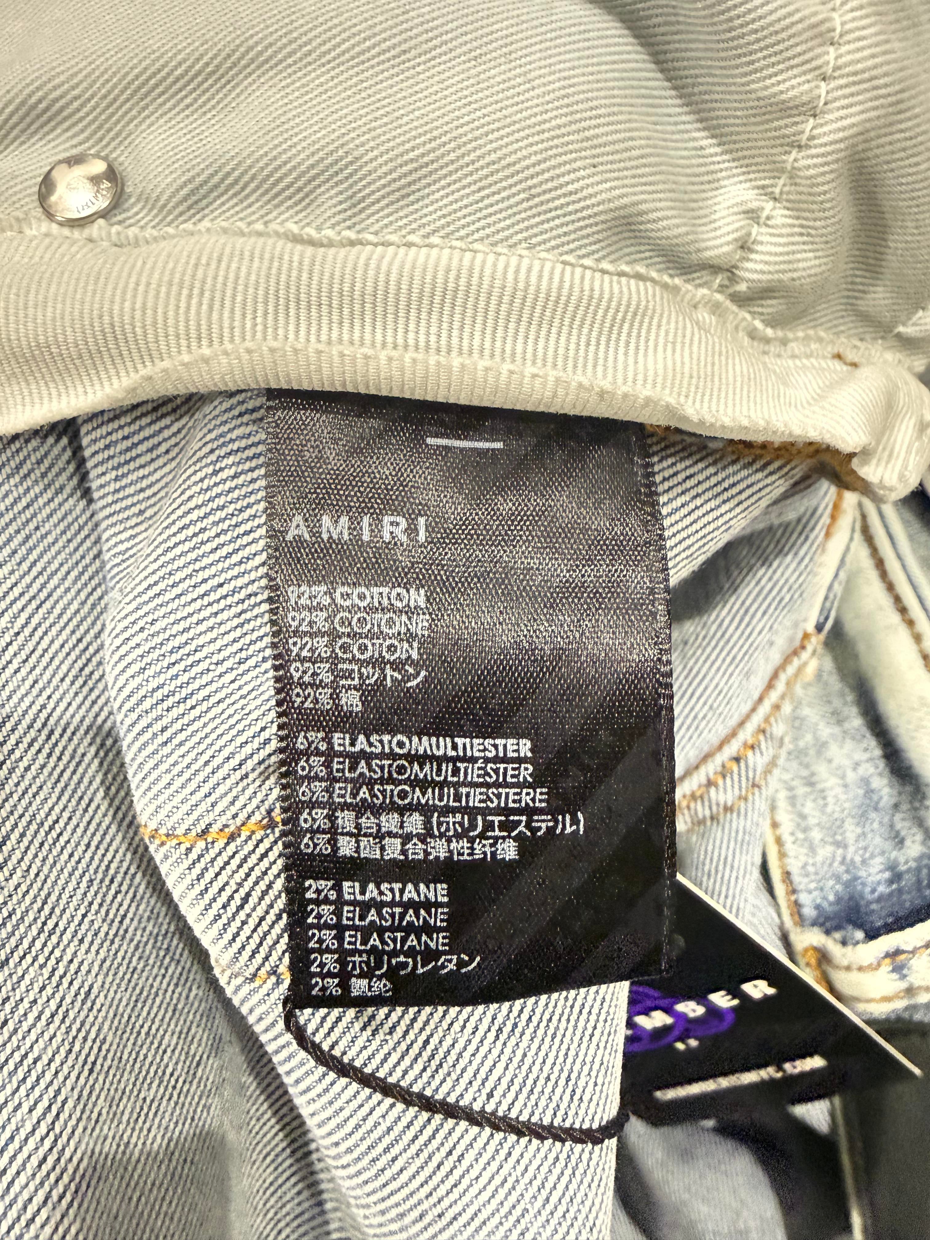 Amiri MX1 Aqua Patch Light wash Jeans