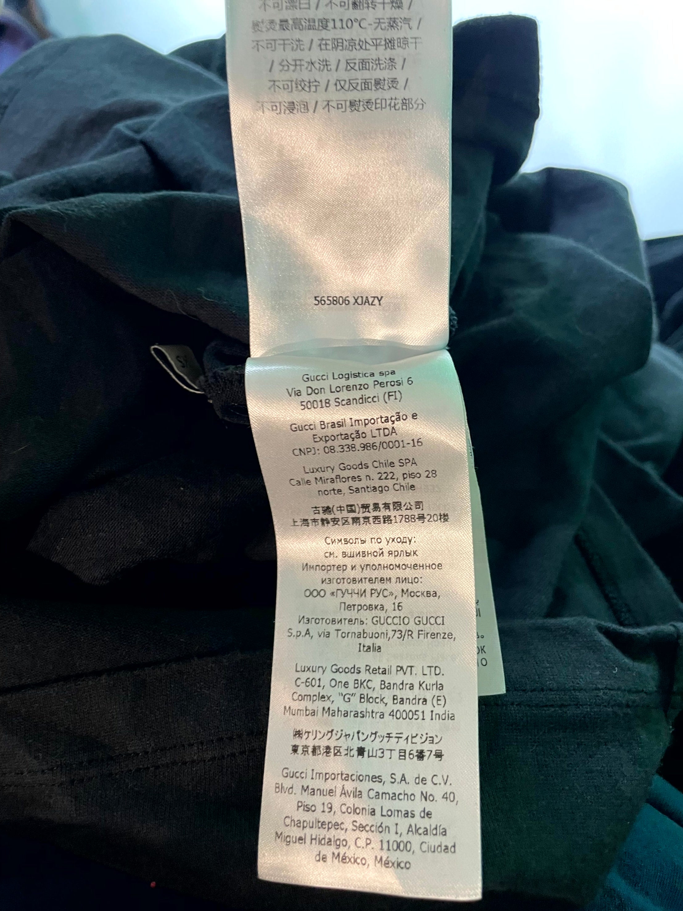 Gucci Logo Black, Red & White Tee