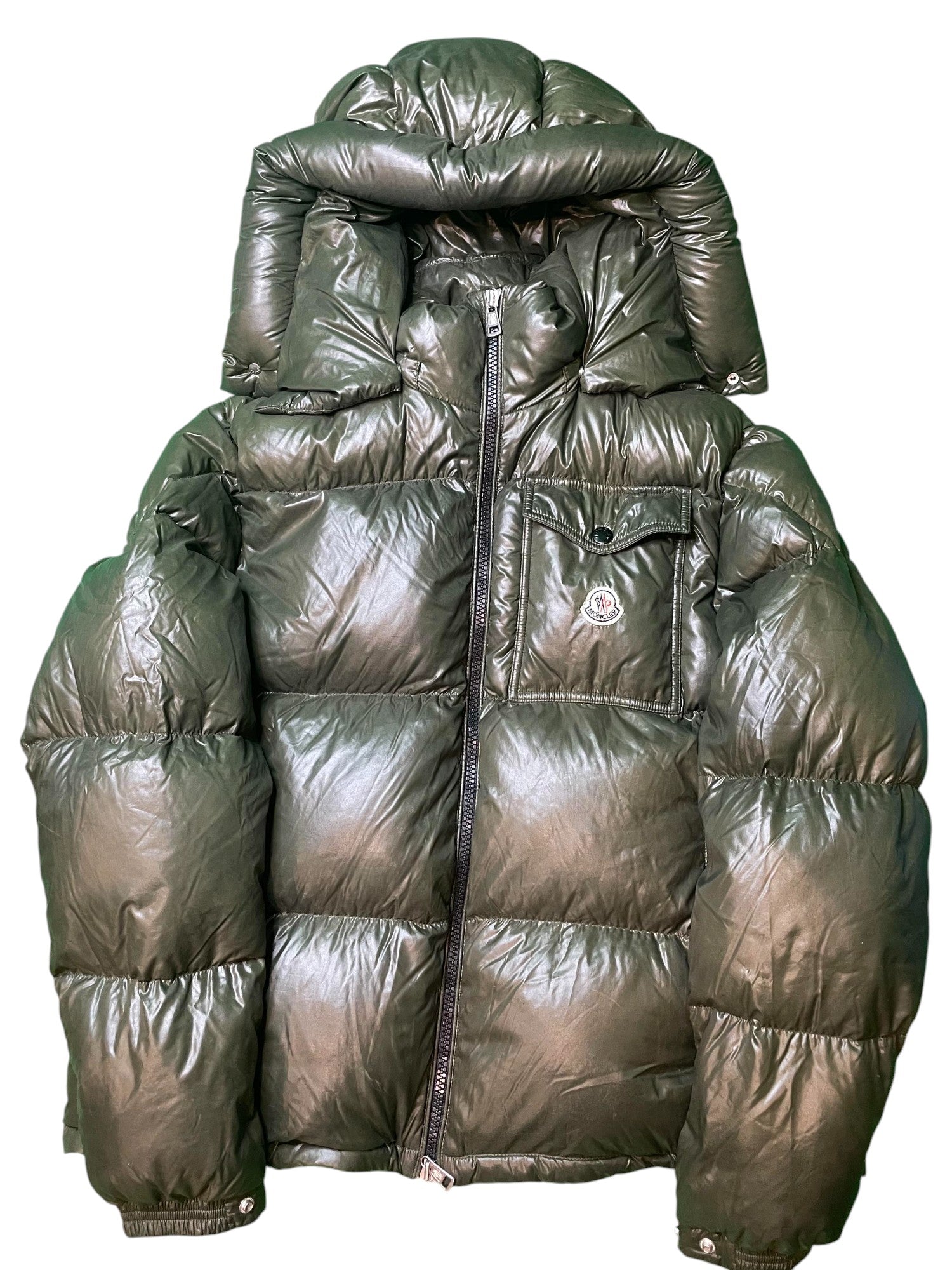 Moncler "Giubbotto" Olive Puffer Coat
