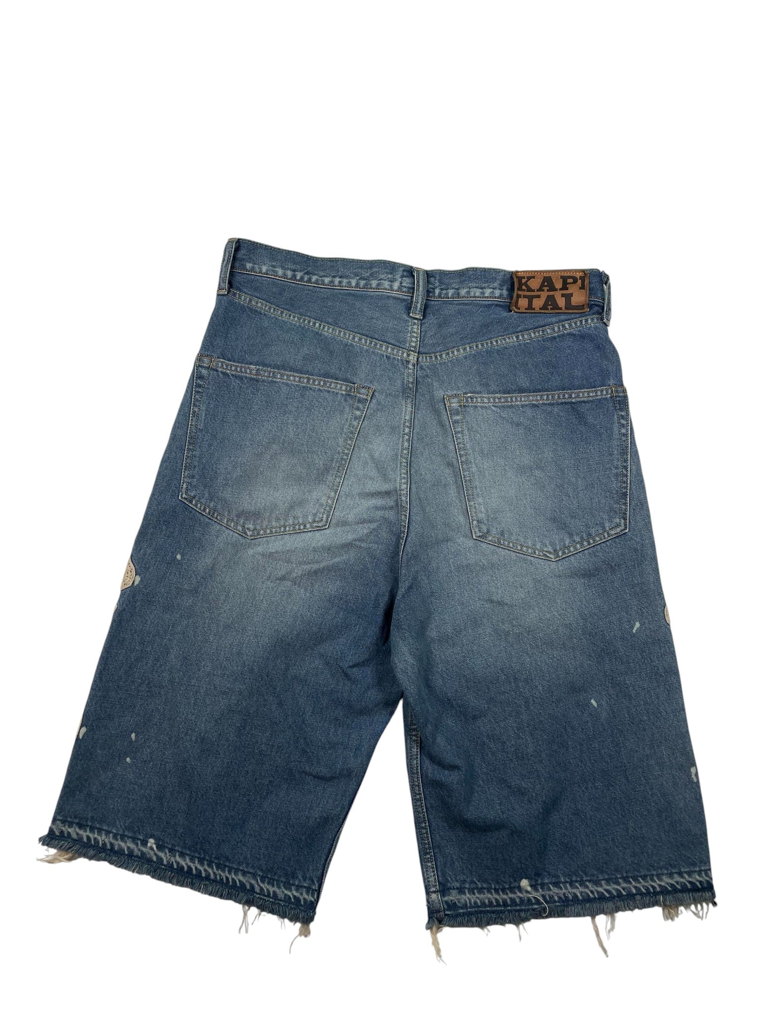 Kapital 'Bone' Blue Denim Shorts